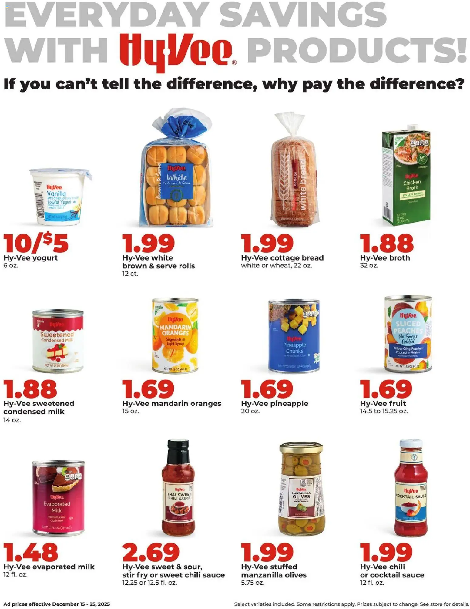 HyVee Weekly Ad - valid from 15.12.2025 | Page: 24 | Products: Yogurt, Oranges, Pineapple, Sugar