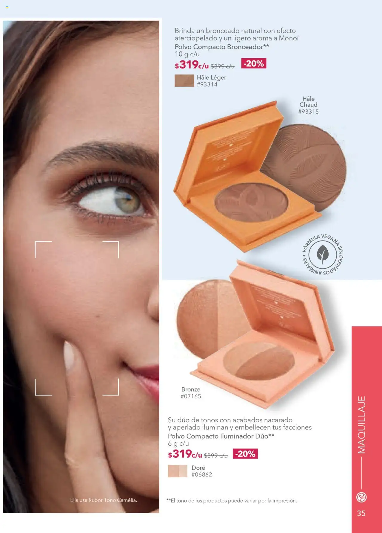Nuevas ofertas de Yves Rocher válidas en toda la República Mexicana desde el 07.10.2025. ¡Encuentra las mejores ofertas en Yves Rocher - Campaña 14 2025! | Página: 35 | Productos: Iluminador, Polvo compacto, Maquillaje, Bronceador