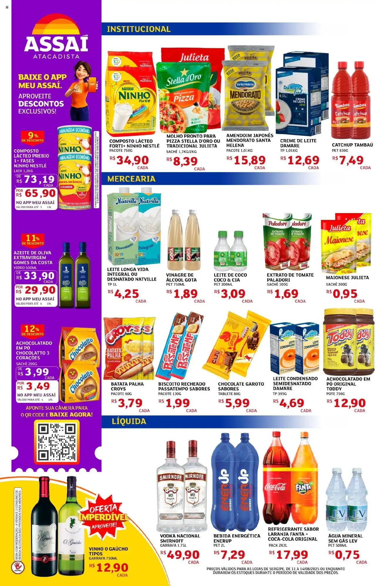 Assaí Atacadista Folheto - válido de 11.08.2025 | Página: 2 | Produtos: Pó, Fanta, Achocolatado, Leite condensado