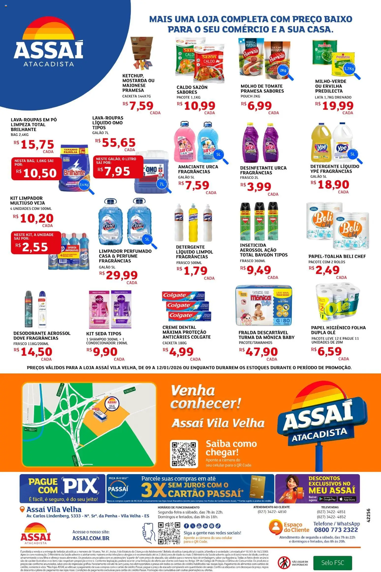 Assaí Atacadista Folheto - válido de 09.01.2026 | Página: 4 | Produtos: Molho de tomate, Dove, Amaciante, Inseticida