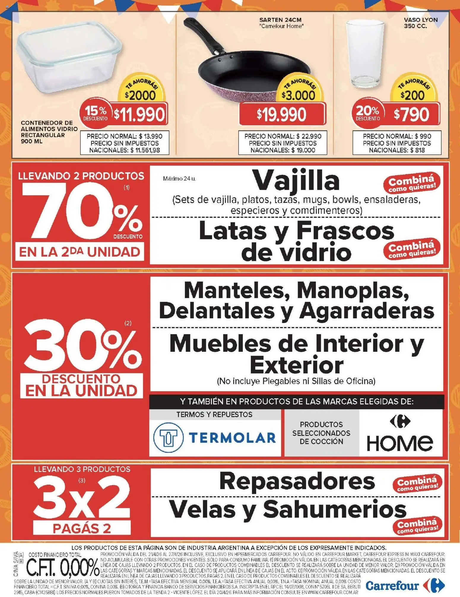 Carrefour -Carrefour Hiper │ válido desde el 21.04.2026 | Página: 18 | Productos: Caso, Sobre, Sartén, Té