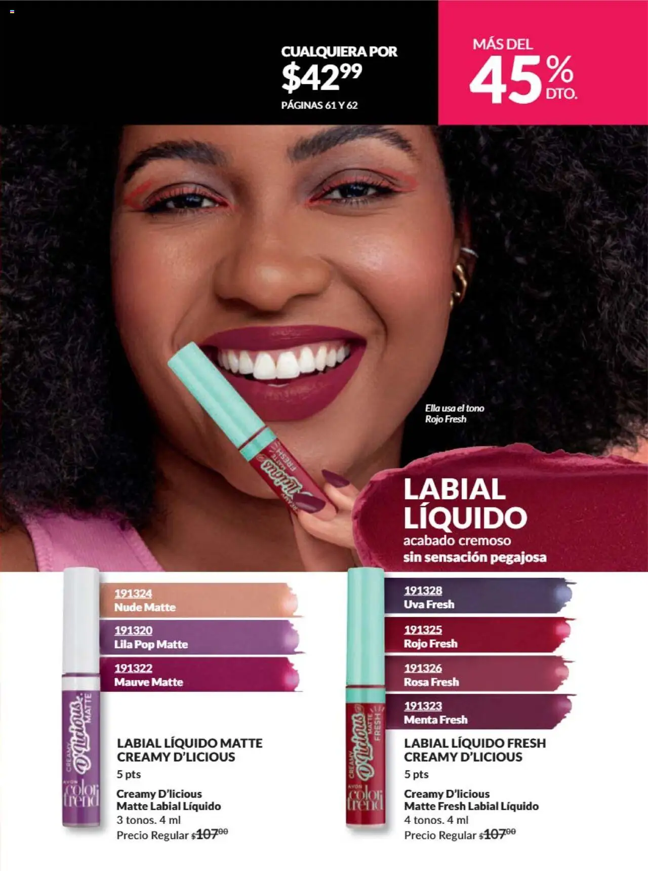 Nuevas ofertas de AVON válidas en toda la República Mexicana desde el 09.10.2025. ¡Encuentra las mejores ofertas en AVON - Campaña 16 2025! | Página: 61 | Productos: Uva