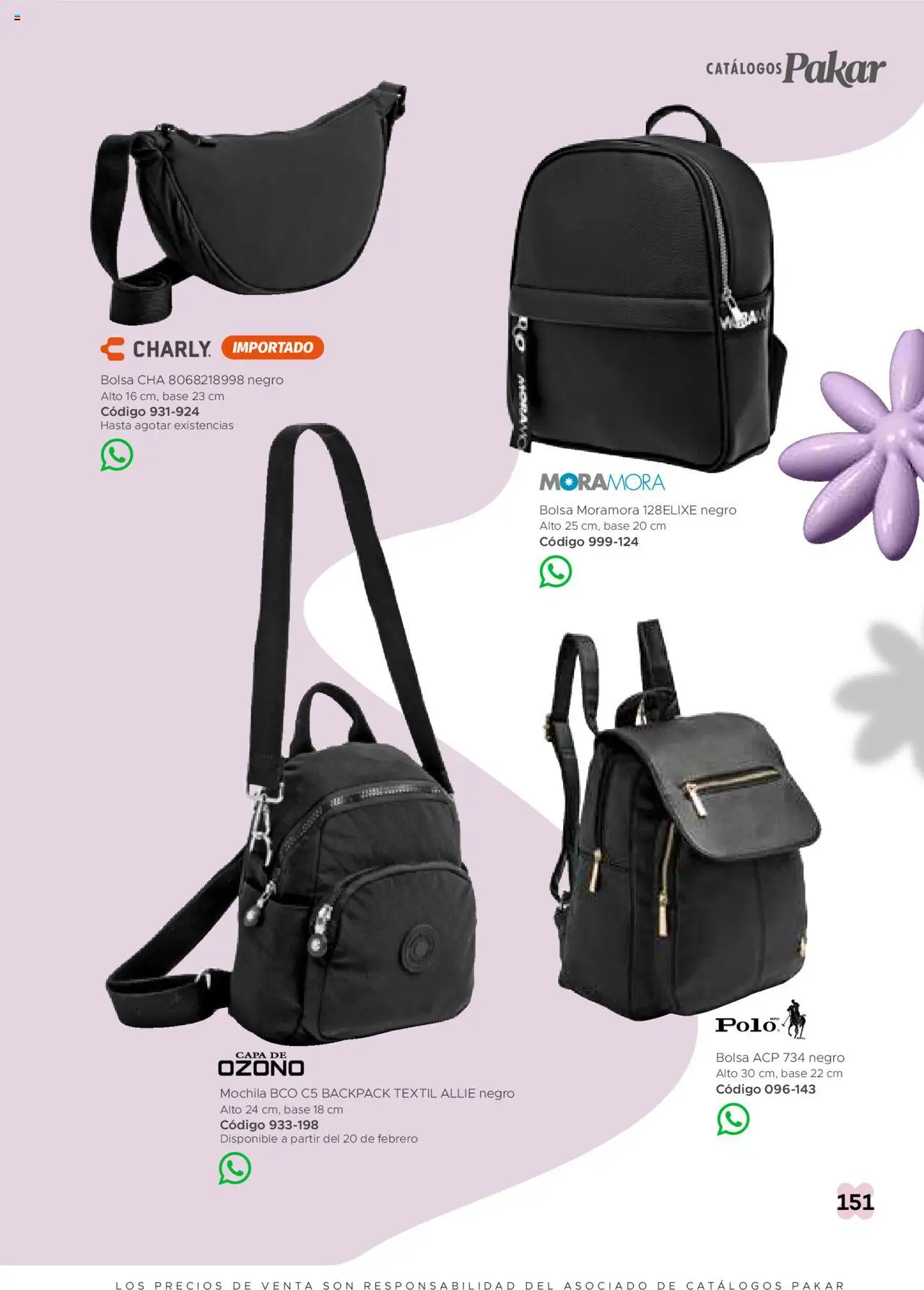 Nuevas ofertas de SC Pakar válidas en toda la República Mexicana desde el 31.01.2025. ¡Encuentra las mejores ofertas en SC Pakar catálogo Ropa! | Página: 151 | Productos: Bolsa, Mochila