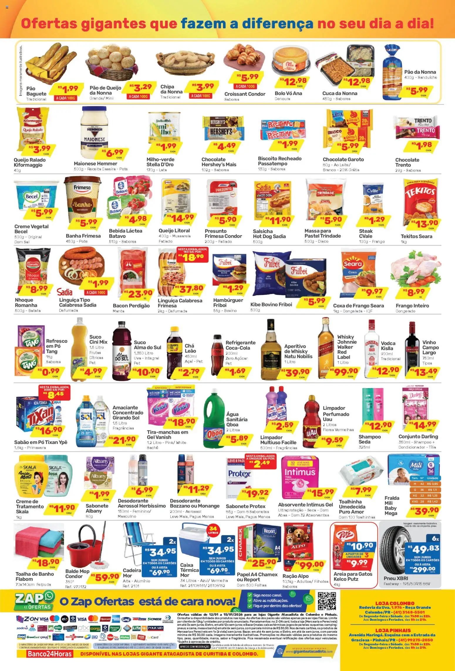 Gigante Atacadista Folheto - válido de 12.01.2026 | Página: 2 | Produtos: Sabão em pó, Flores, Pão, Hambúrguer