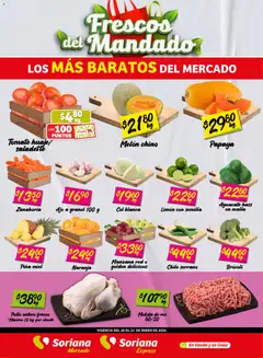 Vista previa de Soriana - Frescos del Mandado Mercado: Coah, Chih y Dur, nuevo folleto de la tienda, válido en México a partir del 20.01.2026