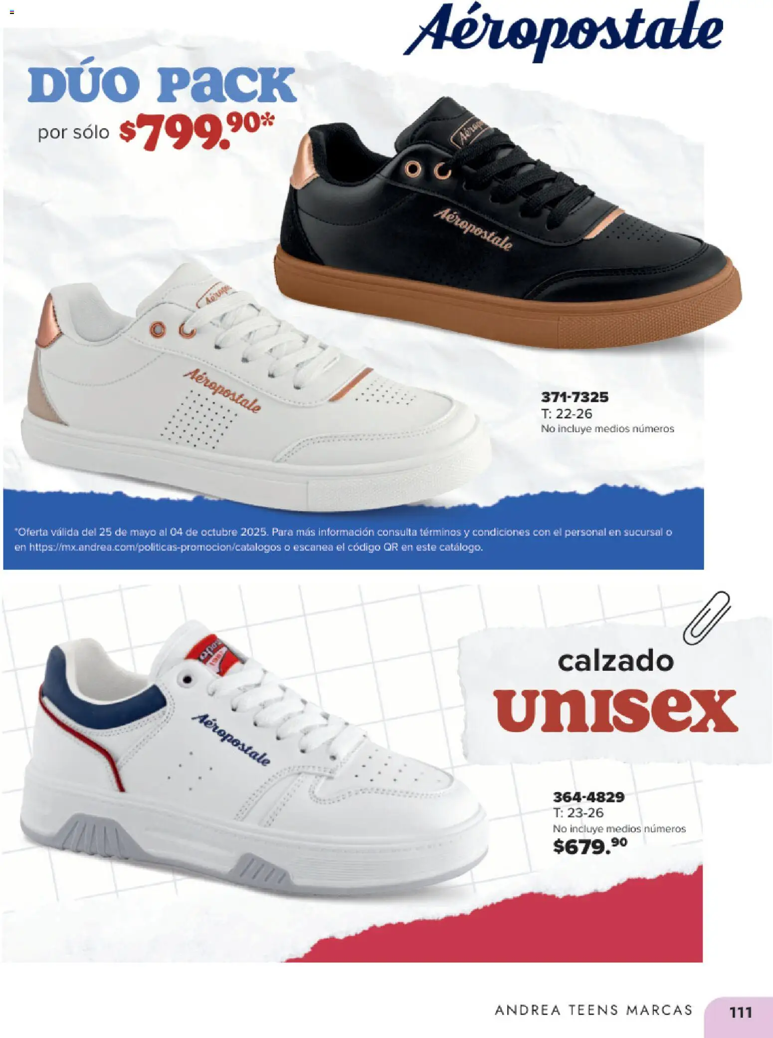 Nuevas ofertas de Andrea válidas en toda la República Mexicana desde el 25.05.2025. ¡Encuentra las mejores ofertas en Andrea catálogo Colegial ! | Página: 111