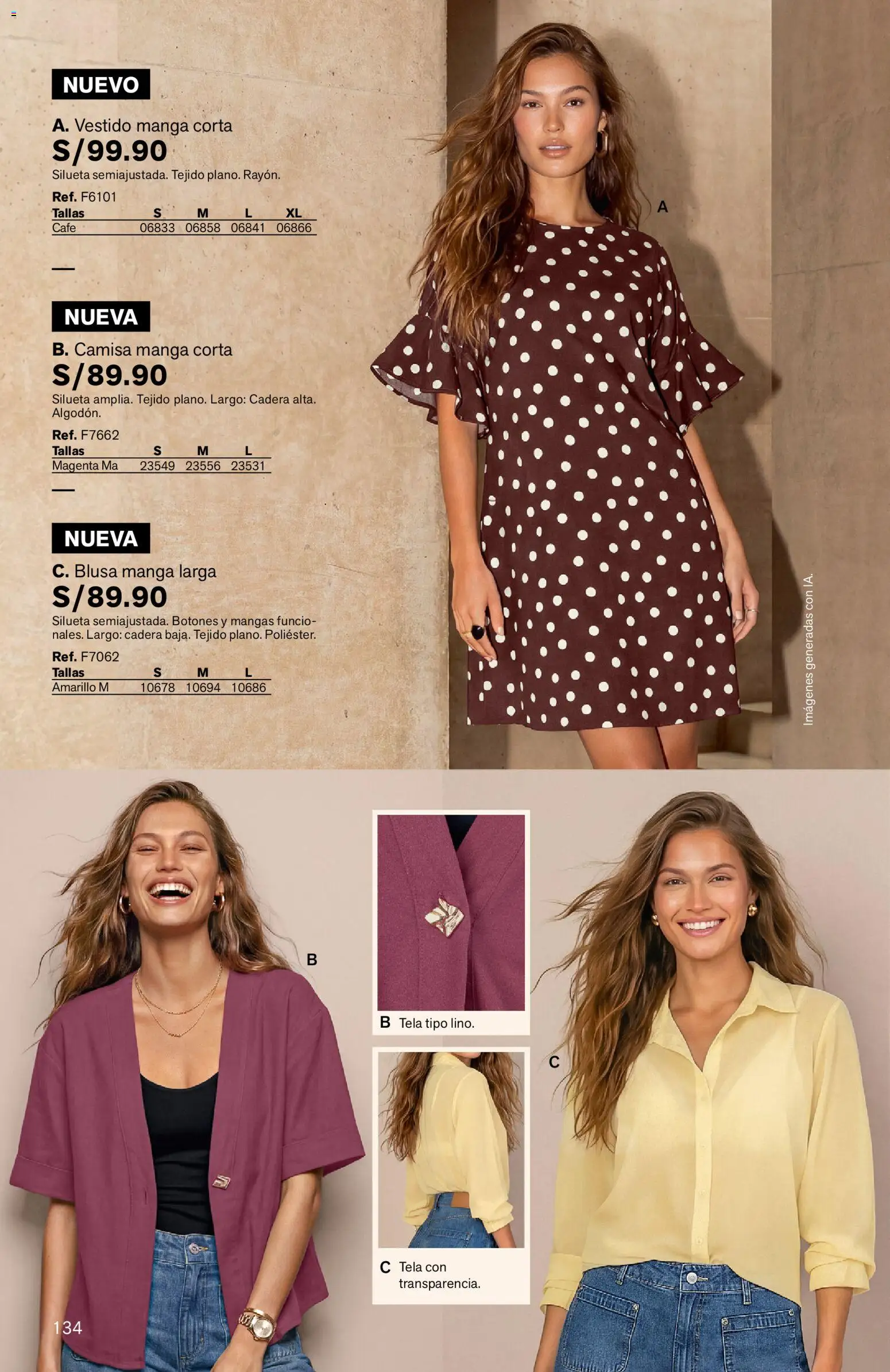 Catálogo Leonisa válido desde 27.04.2026 | Página: 134 | Productos: Café, Blusa, Camisa, Vestido