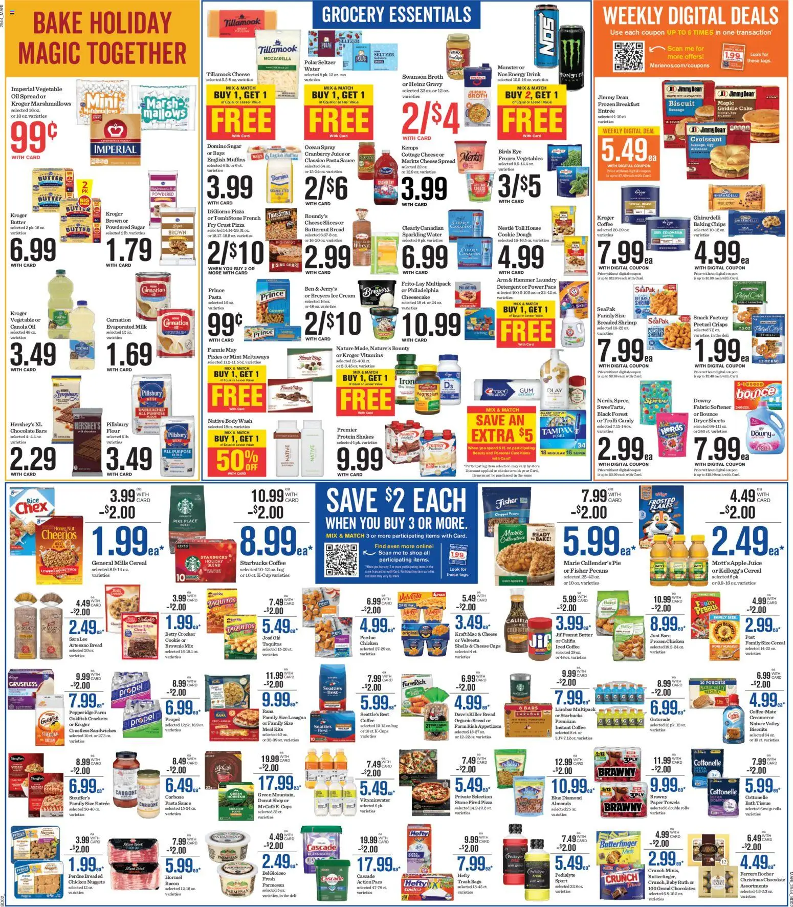 Mariano's Weekly Ad - valid from 03.12.2025 | Page: 4 | Products: Milk, Bread, Juice, Body Wash