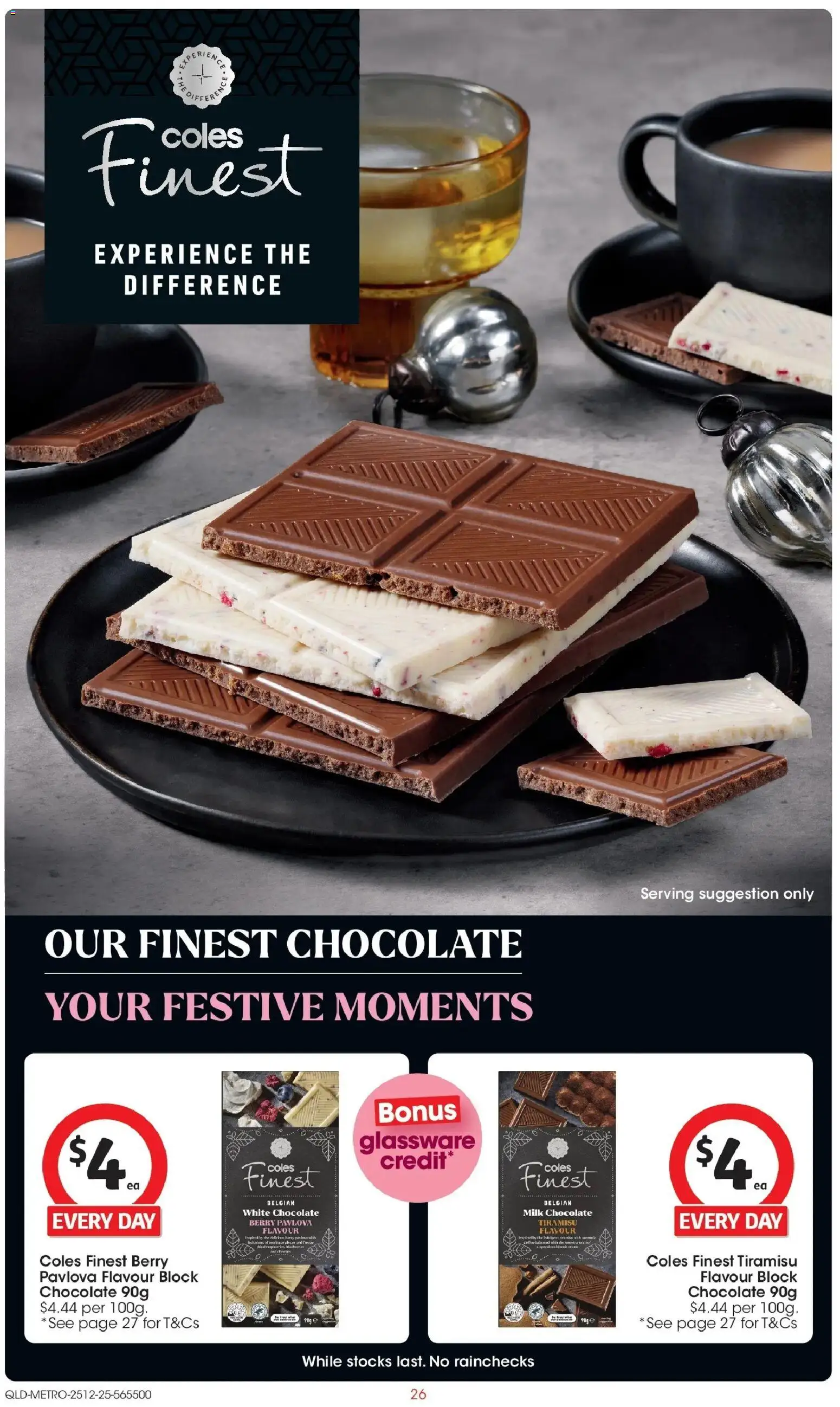 Coles catalogue - valid from 25.12.2025 | Page: 26 | Products: Milk, Chocolate, Glassware, Pavlova