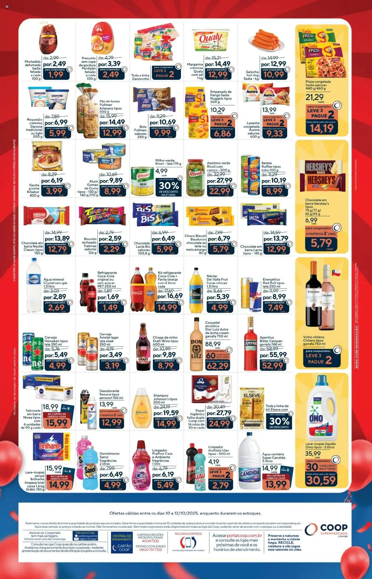 Coop Folheto - válido de 10.10.2025 | Página: 2 | Produtos: Shampoo, Pó, Chocolate, Lasanha
