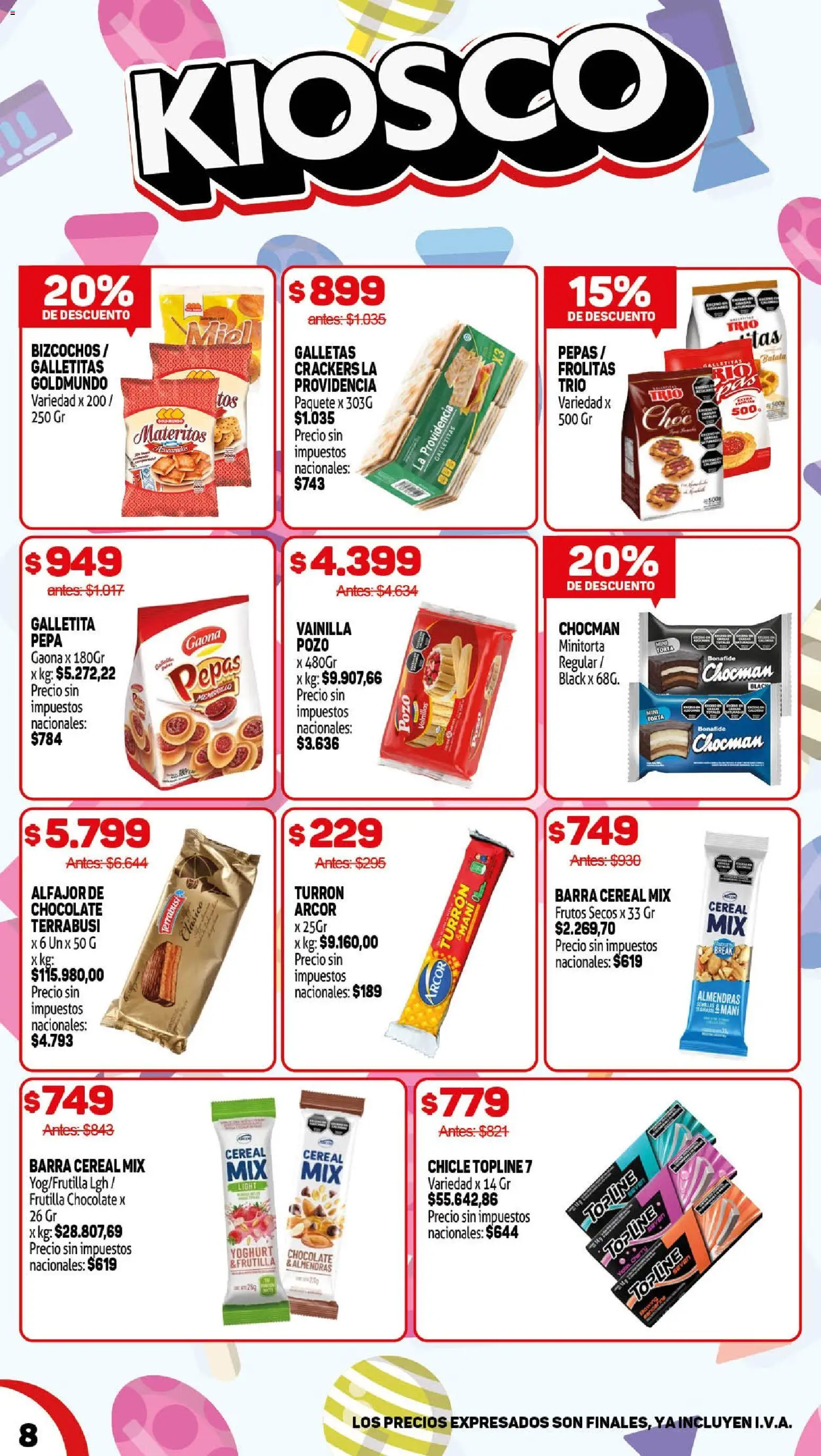 Makro Ofertas ALCANZA │ válido desde el 16.04.2026 | Página: 8 | Productos: Frutilla, Torta, Bizcochos, Galletas