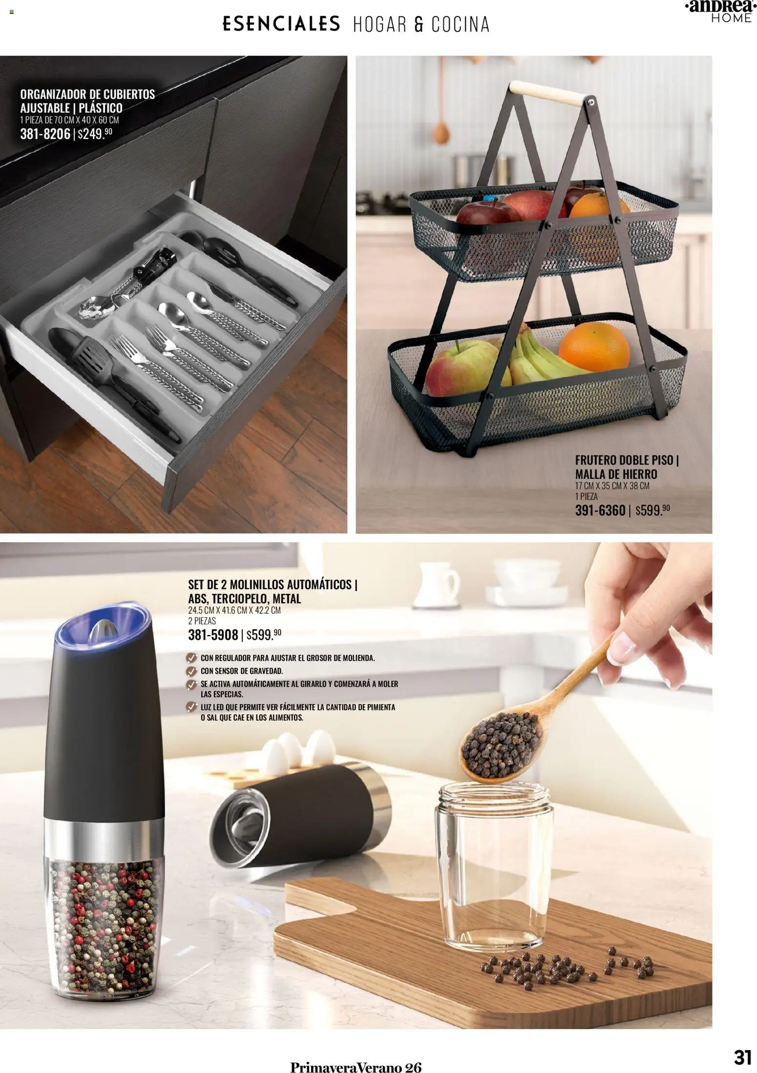 Nuevas ofertas de Andrea válidas en toda la República Mexicana desde el 25.01.2026. ¡Encuentra las mejores ofertas en Andrea catálogo Tu hogar esta primavera! | Página: 31