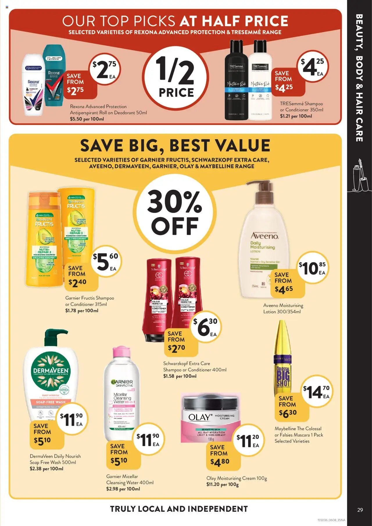 Foodworks catalogue - valid from 06.08.2025 | Page: 29 | Products: Oil, Makeup, Deodorant, Antiperspirant