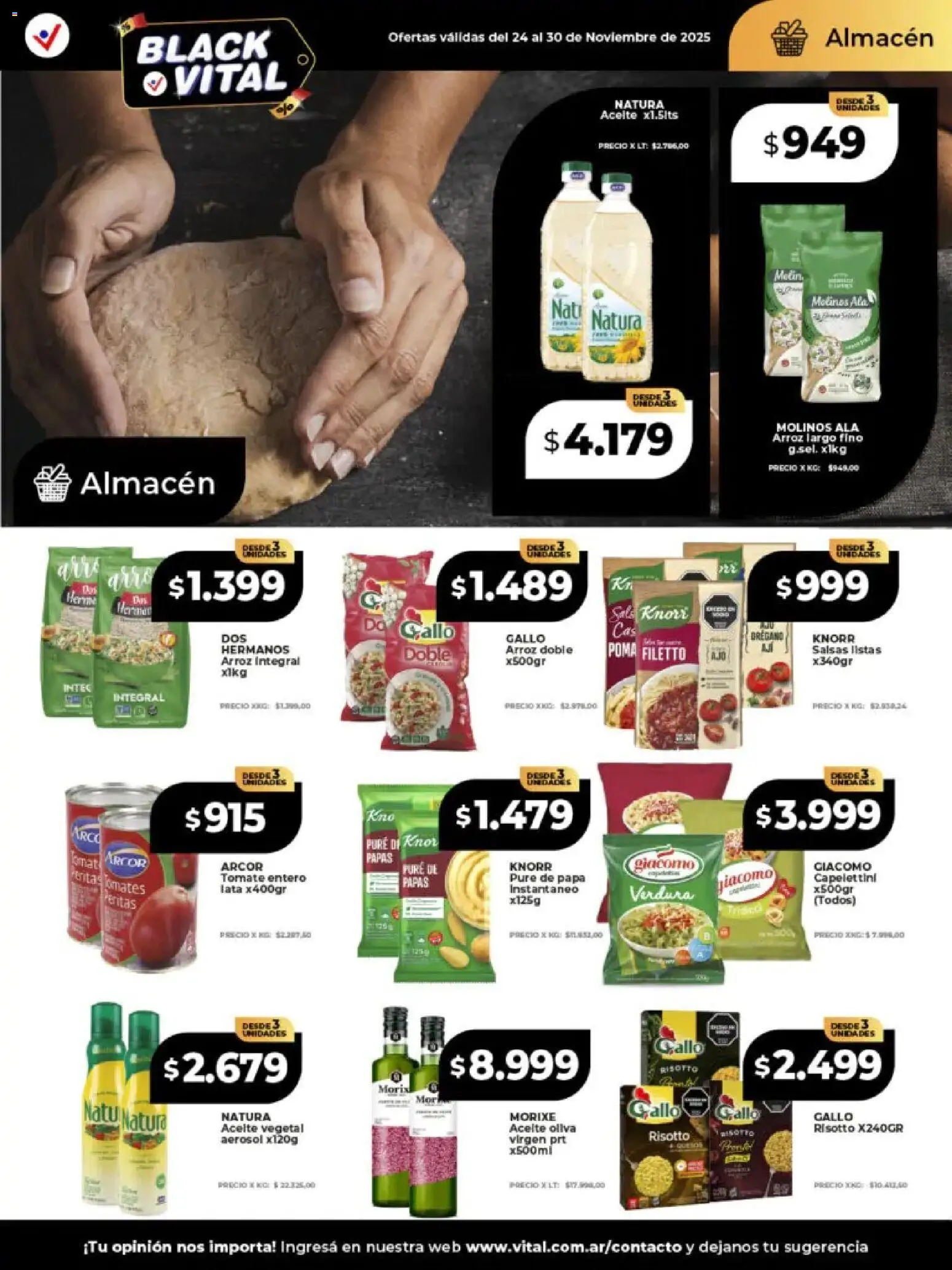 Vital - Ofertas - Mar del Plata │ válido desde el 24.11.2025 | Página: 9 | Productos: Papa, Aceite, Tomate, Orégano