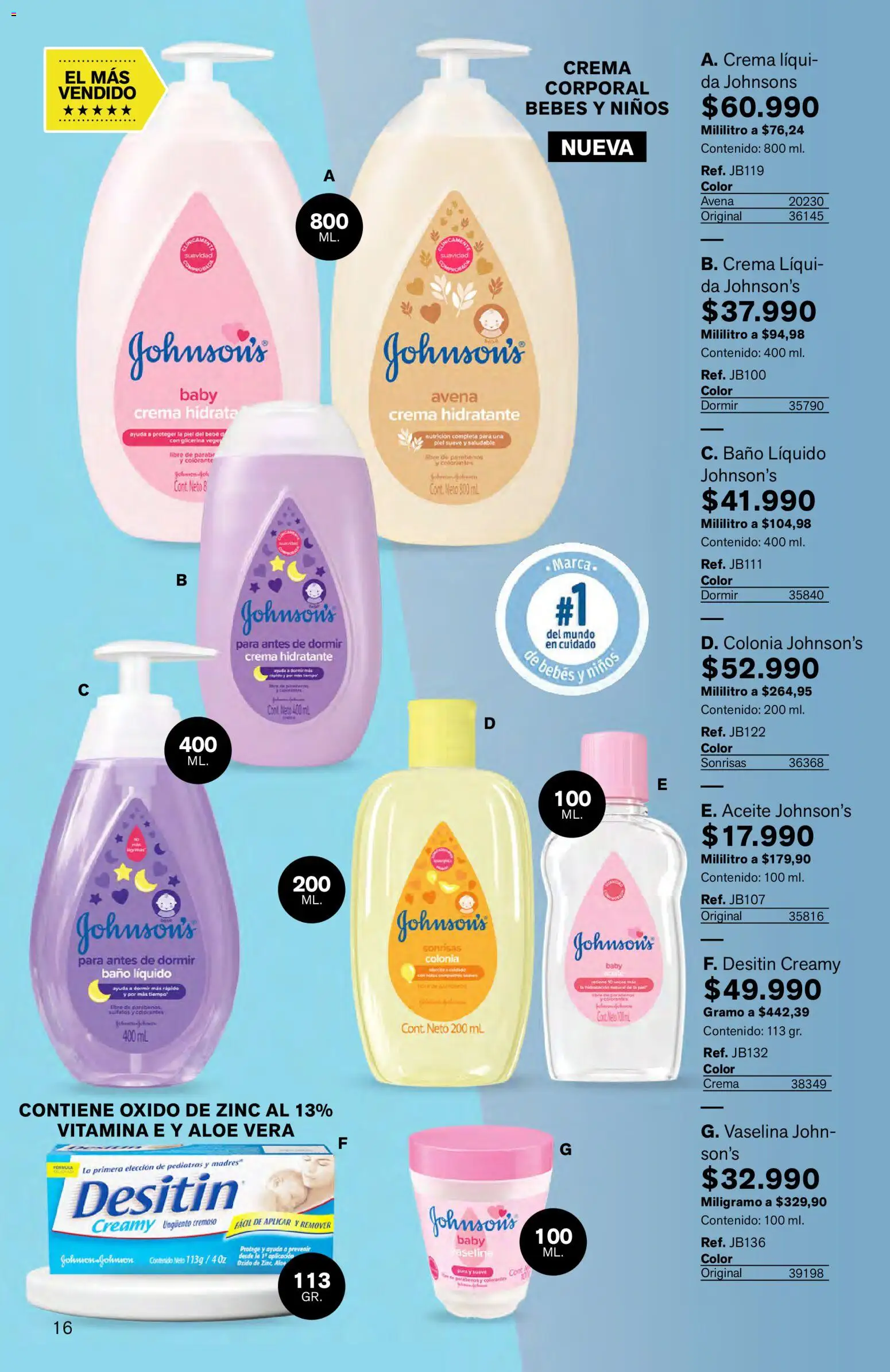 Leonisa revista - valida desde el 16.03.2026 | Página: 16 | Productos: Crema, Avena, Baño, Aceite