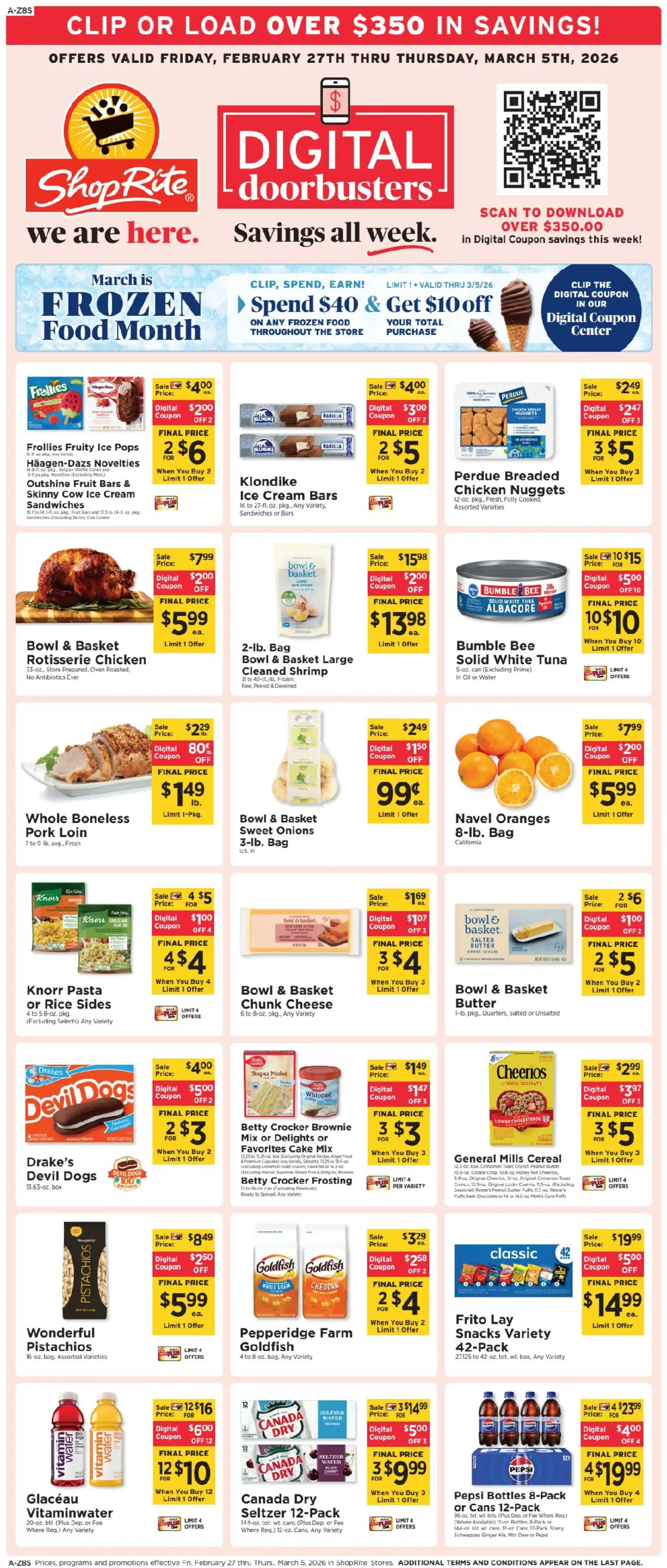 ShopRite Weekly Ad - valid from 27.02.2026 | Page: 1 | Products: Vitamin, Butter, Cream, Water