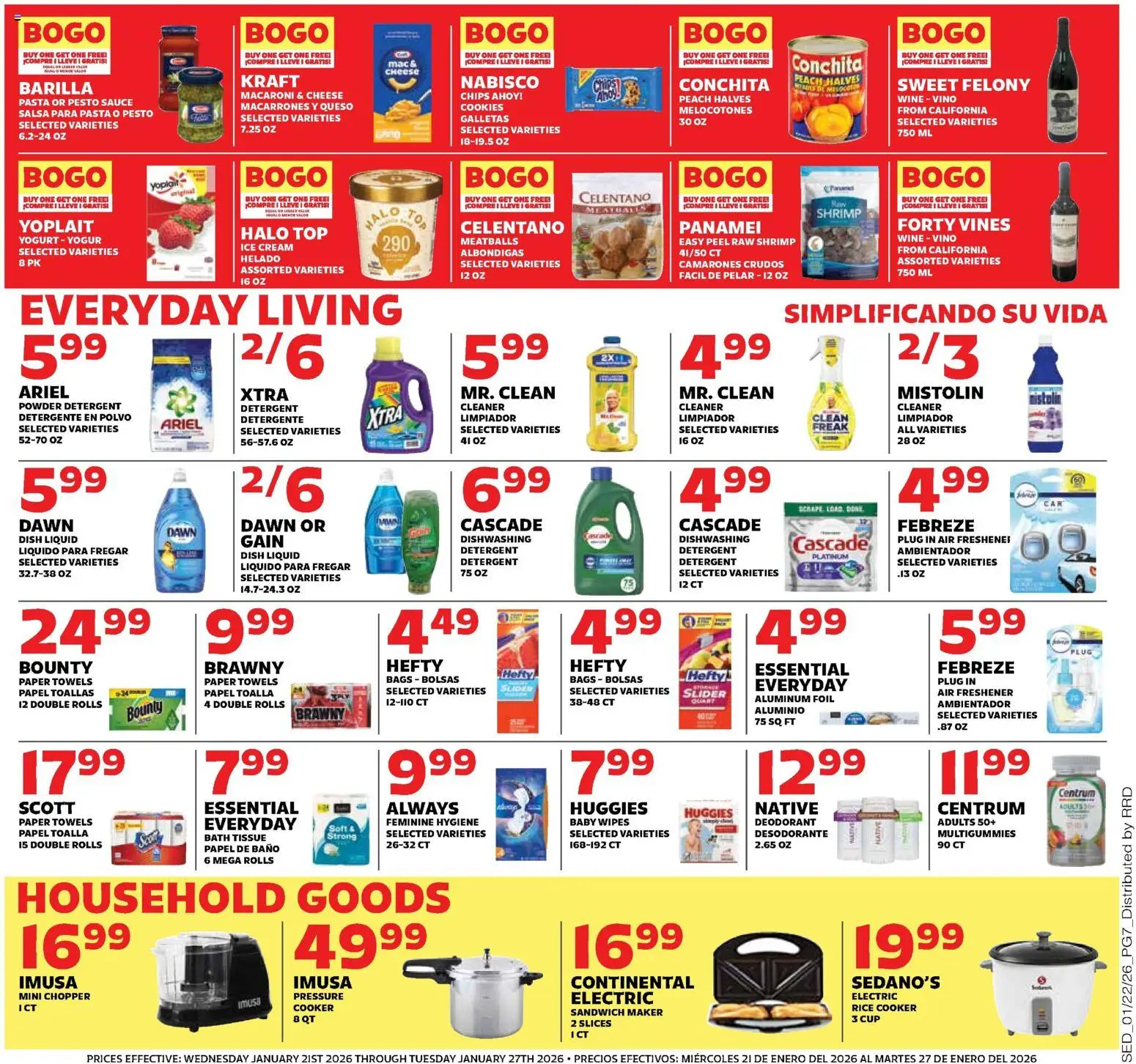 Sedano's Weekly Ad - valid from 21.01.2026 | Page: 7 | Products: Cooker, Wine, Cream, Peach