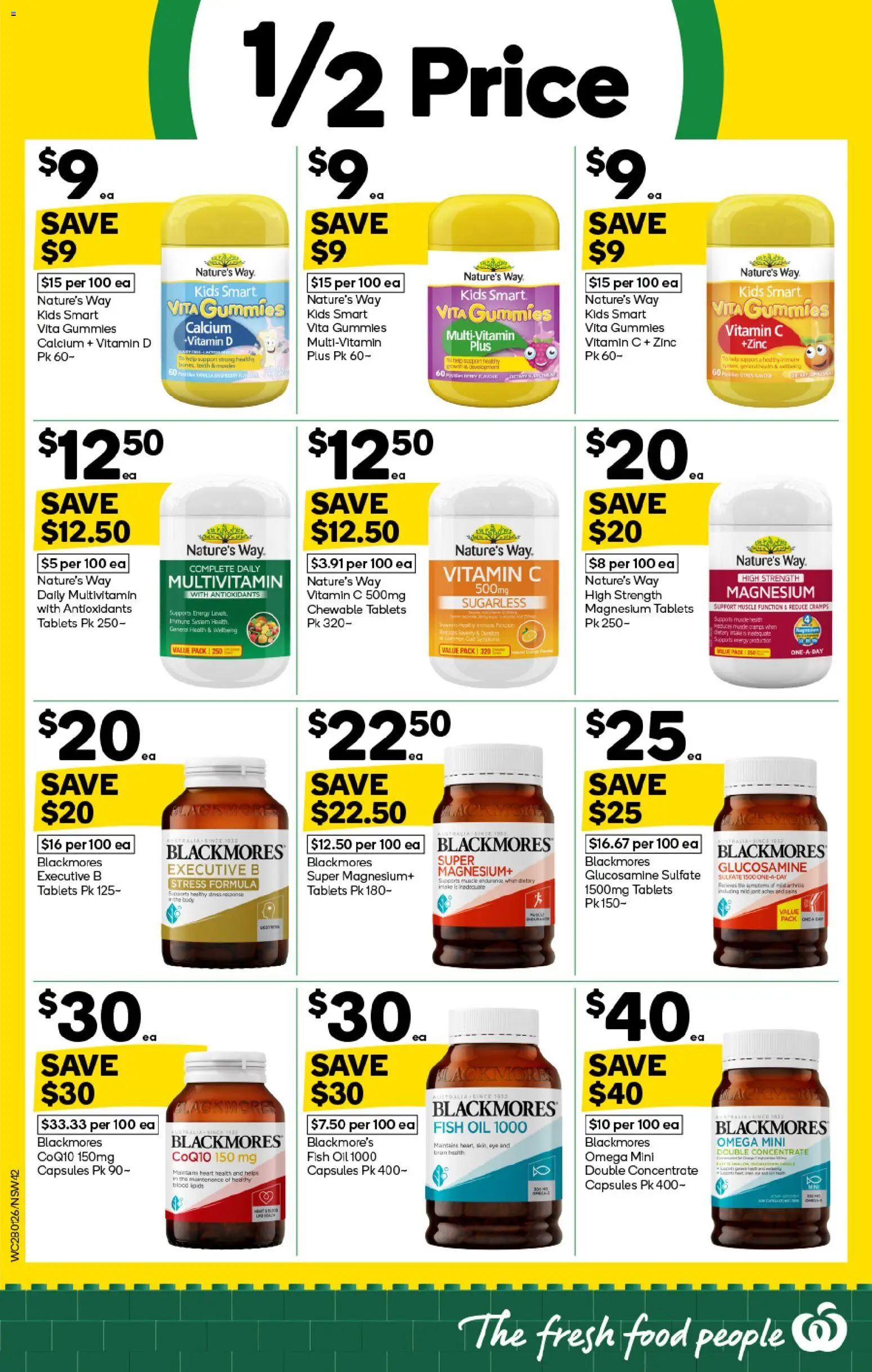 Woolworths catalogue - valid from 28.01.2026 | Page: 42 | Products: Oil, Fish, Multivitamin, Zinc