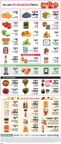 Preview of ShopRite weekly ads valid from 19.10.2025 | Page: 10 | Products: Cantaloupes, Squash, Basket, Tomatoes
