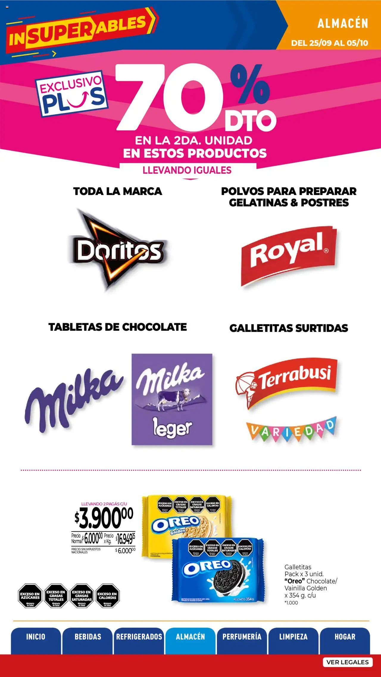 La Anonima catálogo │ válido desde el 25.09.2025 | Página: 17 | Productos: Peso, Galletitas, Chocolate