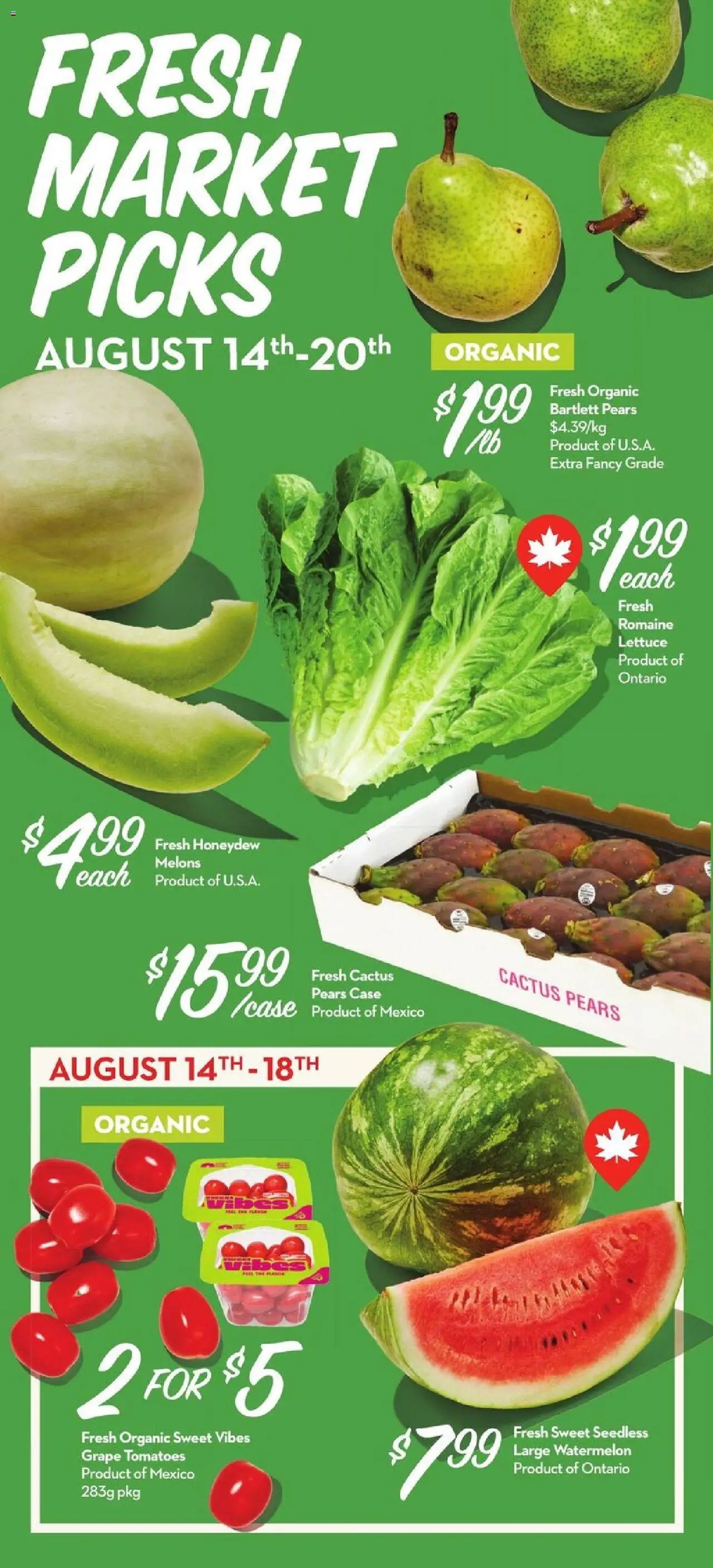 Longo's flyer valid from 14.08.2025 | Page: 2 | Products: Case, Tomatoes