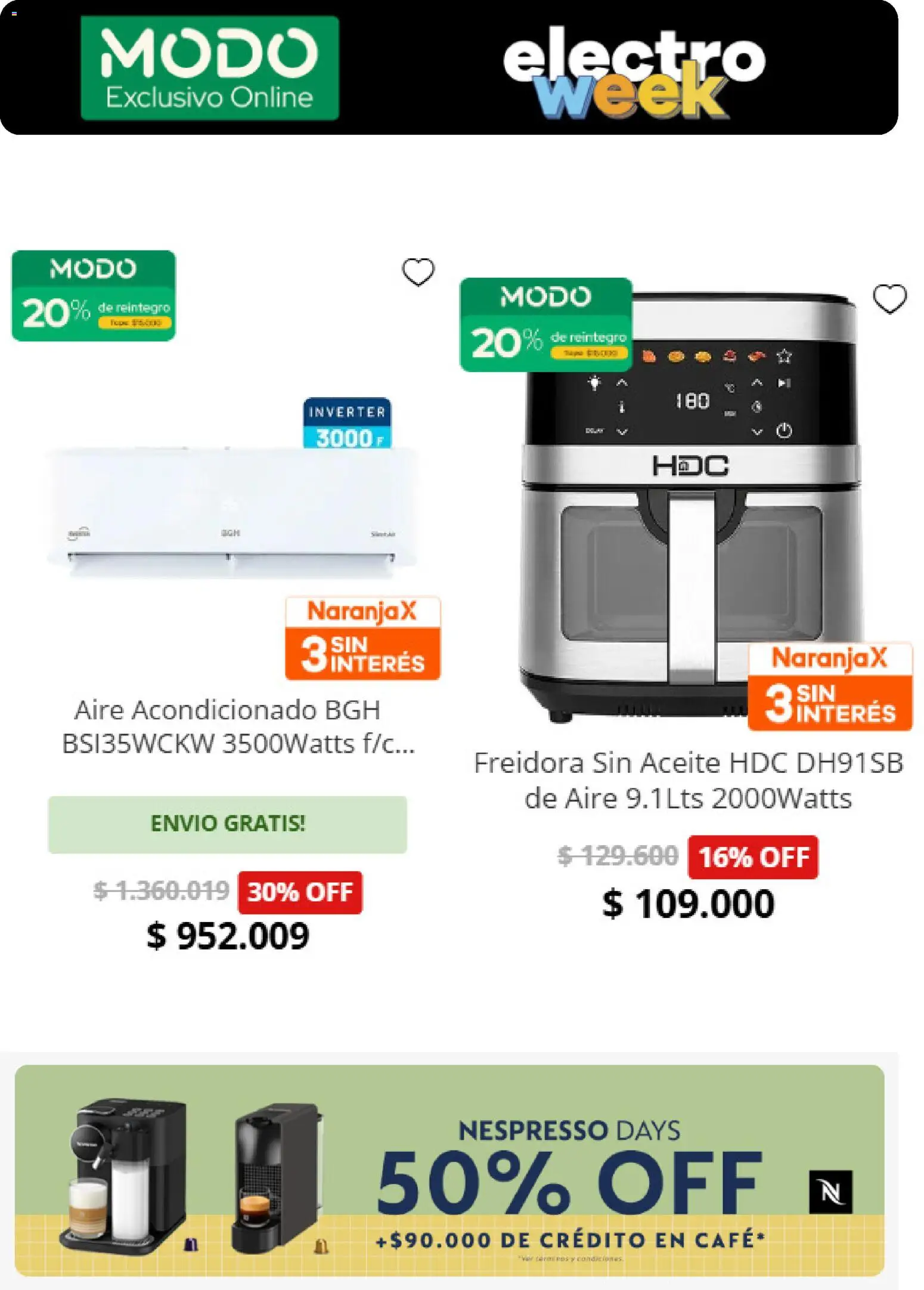 Casa del Audio catálogo │ válido desde el 10.03.2026 | Página: 4 | Productos: Aire acondicionado, Freidora, Aceite