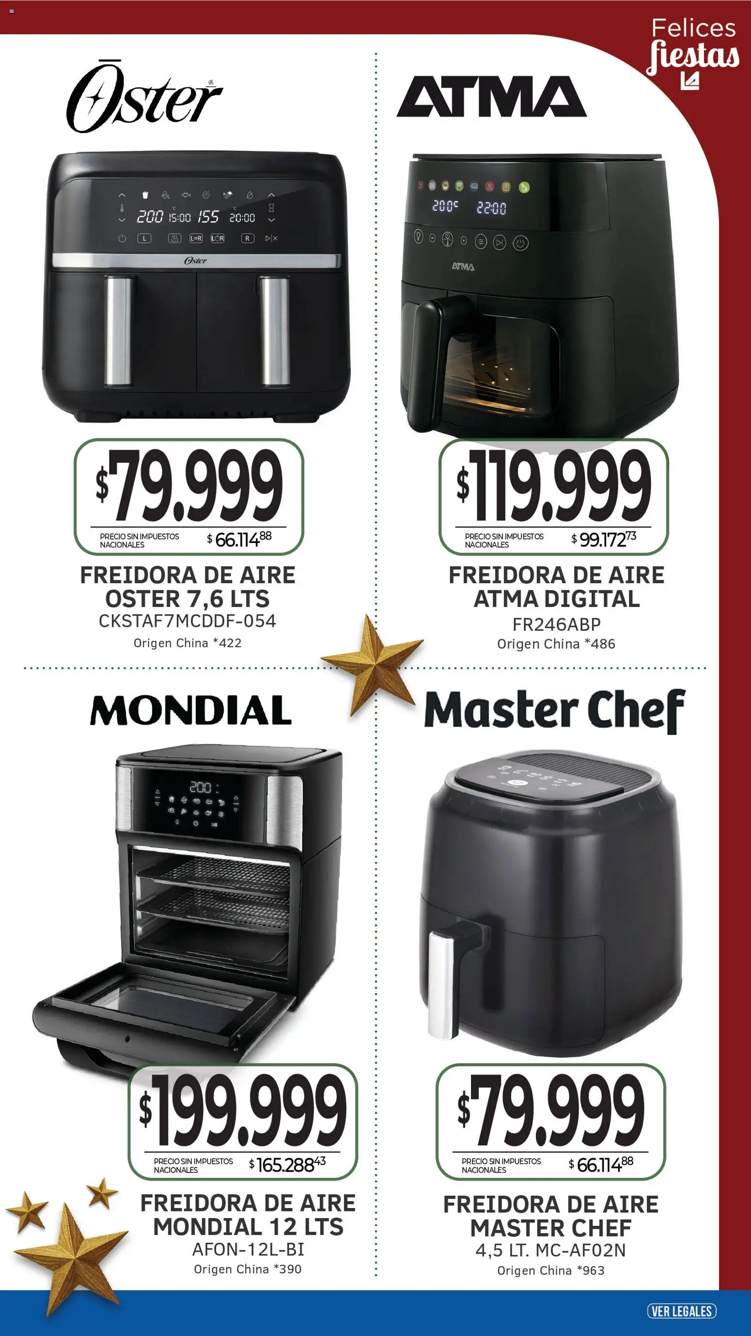 La Anonima Tecno Hogar Fiestas │ válido desde el 18.12.2025 | Página: 8 | Productos: Freidora, Freidora de aire