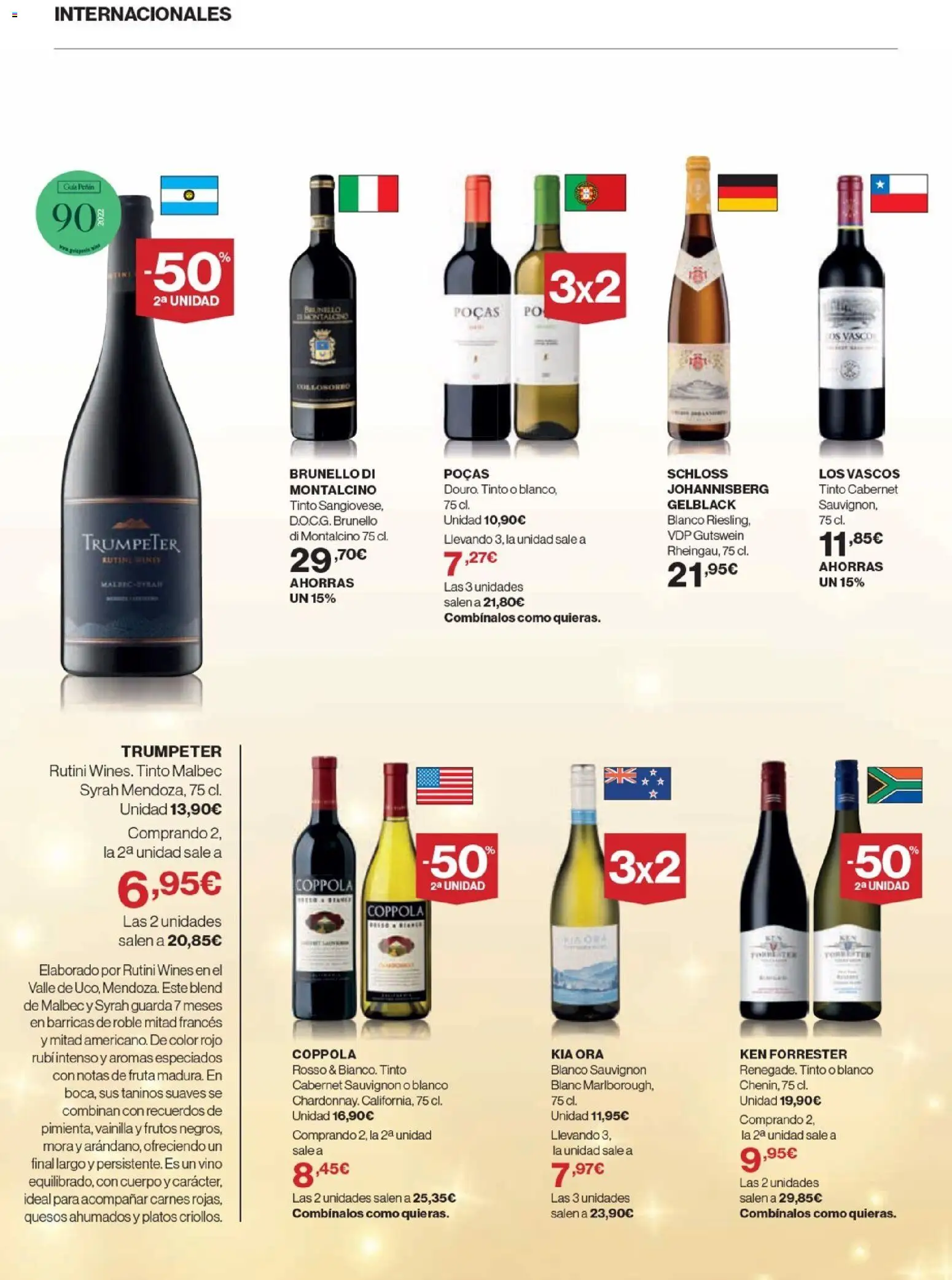 Nuevas ofertas de El Corte Inglés válidas en toda la República Mexicana desde el 20.11.2025. ¡Encuentra las mejores ofertas en El Corte Inglés catálogo La Bodega ! | Página: 30 | Productos: Vino