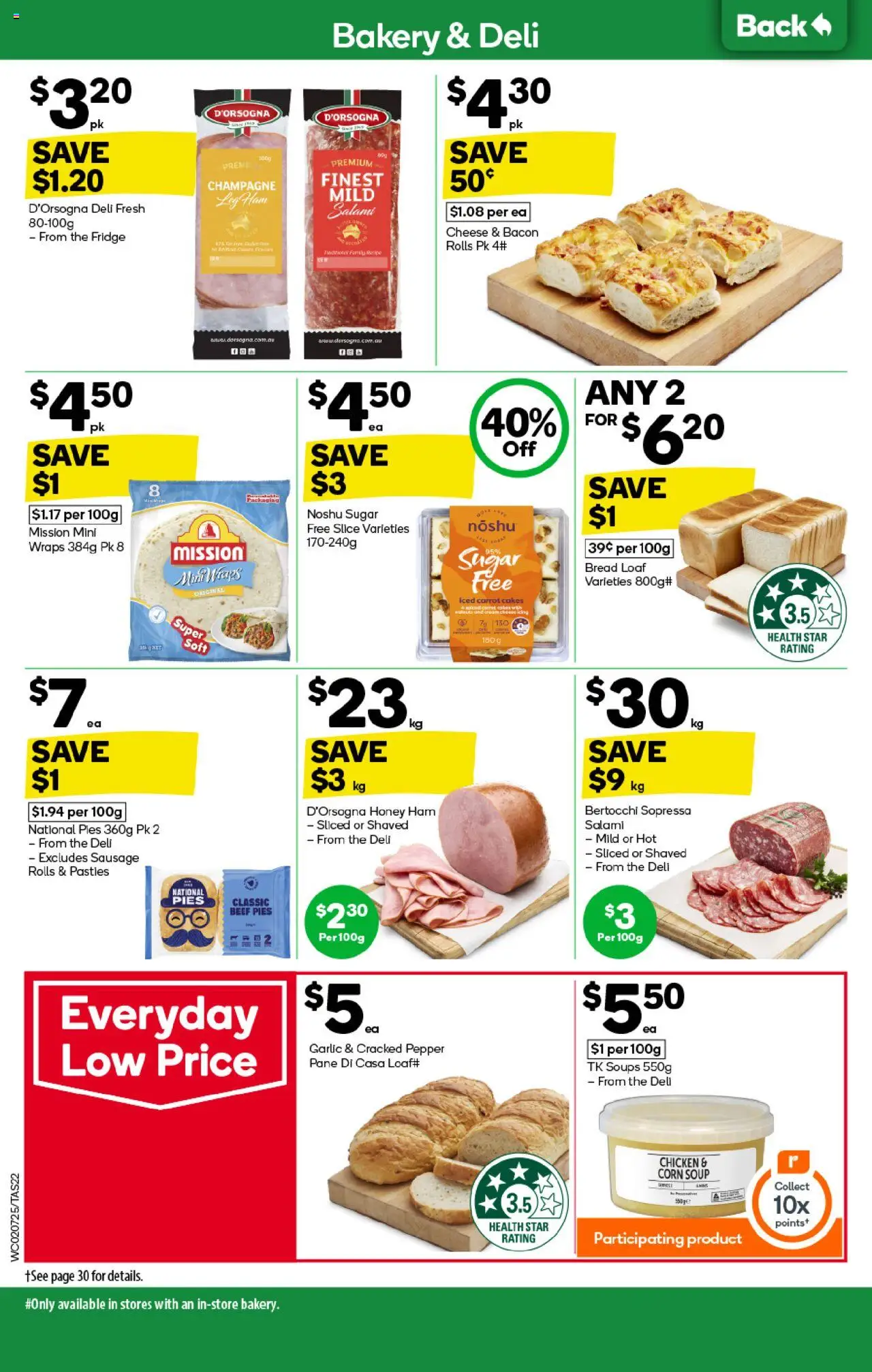 Woolworths catalogue - valid from 02.07.2025 | Page: 22 | Products: Cheese, Bread, Sugar, Pepper
