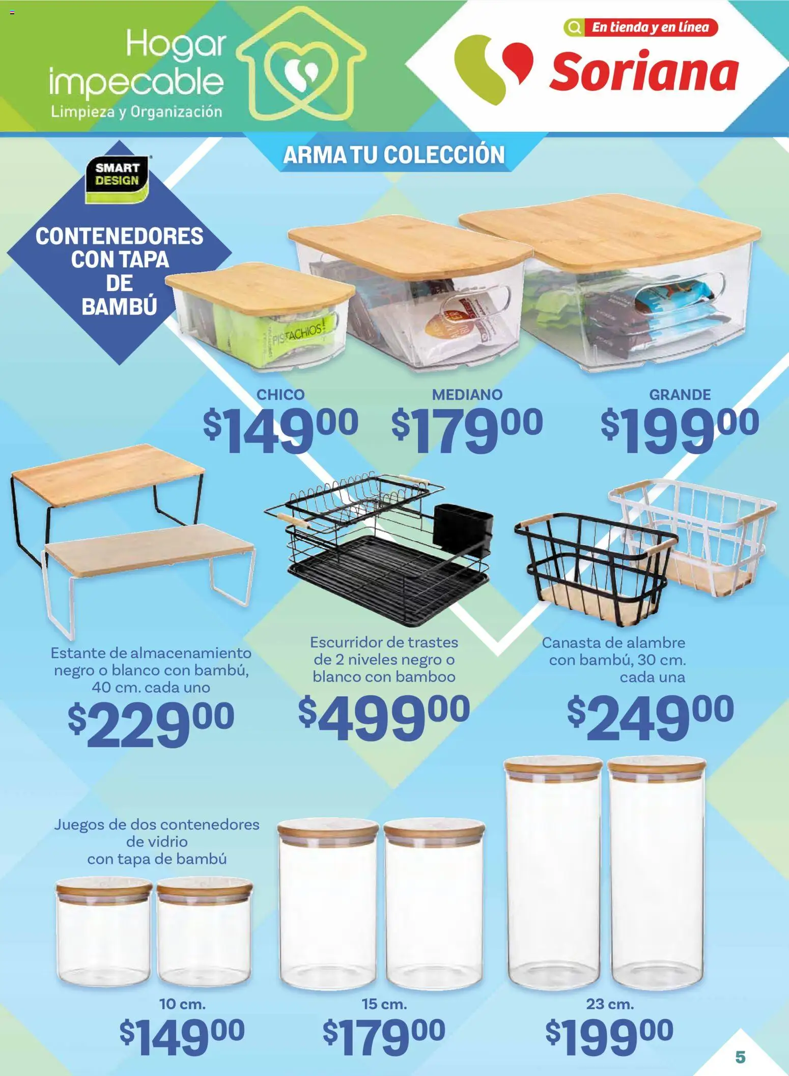 Nuevas ofertas de Soriana válidas en toda la República Mexicana desde el 02.01.2026. ¡Encuentra las mejores ofertas en Soriana folleto! | Página: 5 | Productos: Estante, Escurridor, Canasta