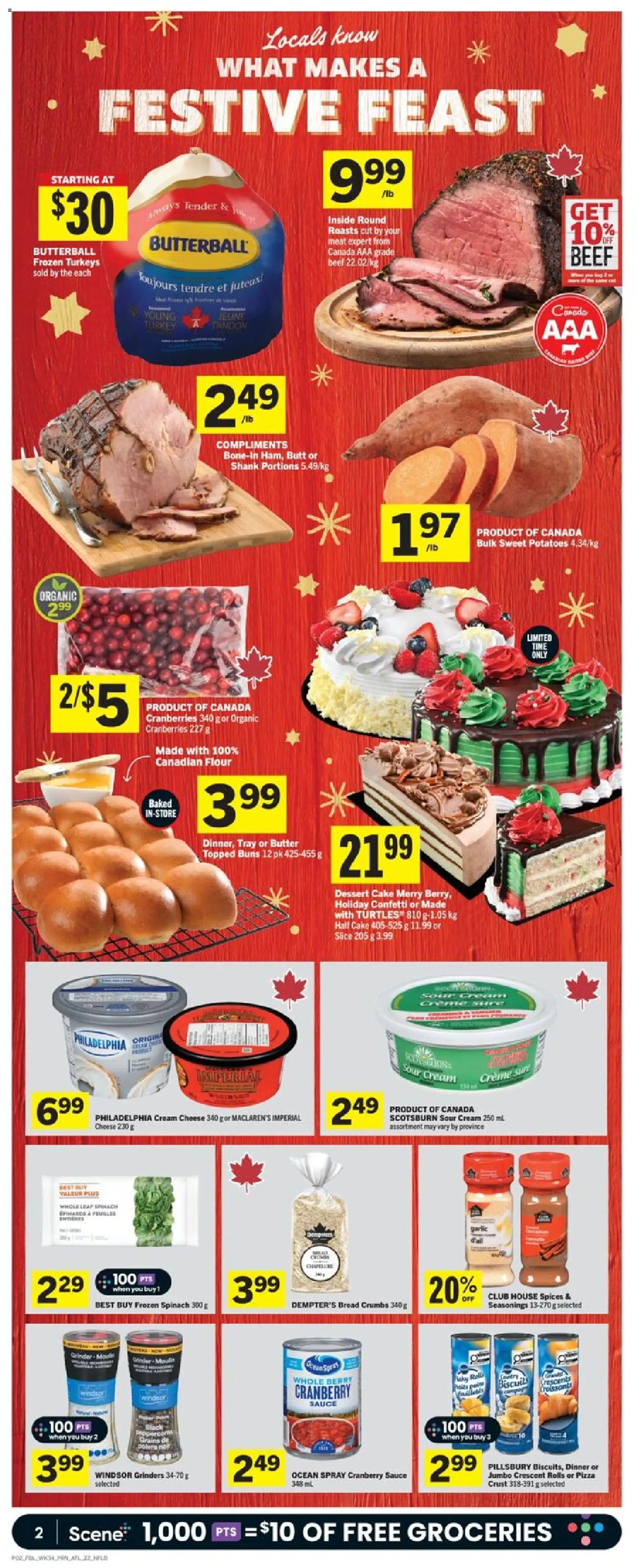 Foodland flyer valid from 18.12.2025 | Page: 3 | Products: Beef, Potatoes, Butter, Bread
