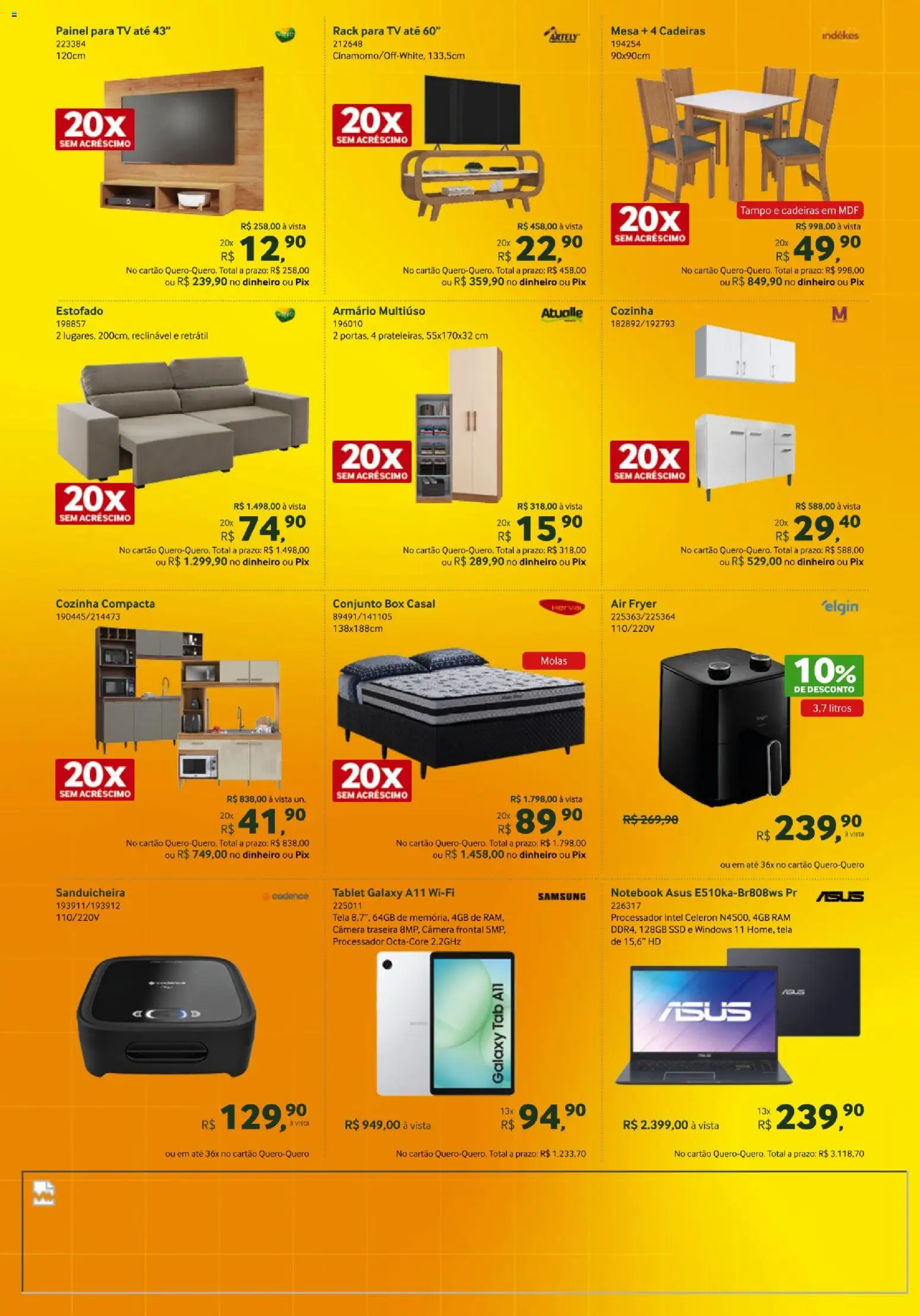 Lojas Quero-Quero Folheto - válido de 18.02.2026 | Página: 2 | Produtos: Tablet, Mesa, Tv, Rack