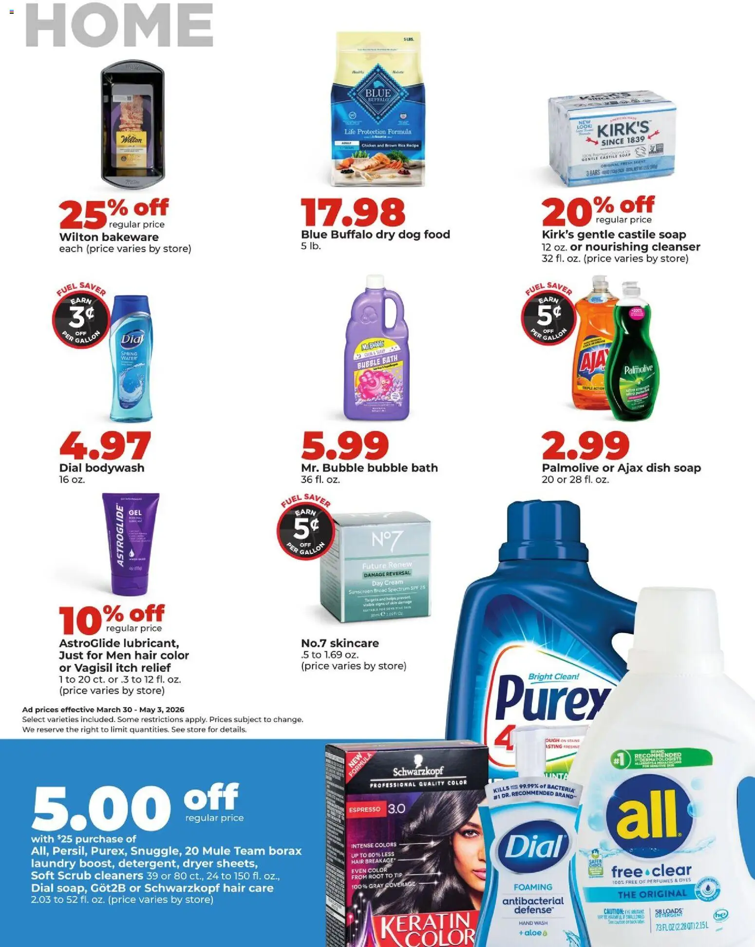 HyVee Monthly - valid from 30.03.2026 | Page: 14 | Products: Hair color, Soap, Rice, Water