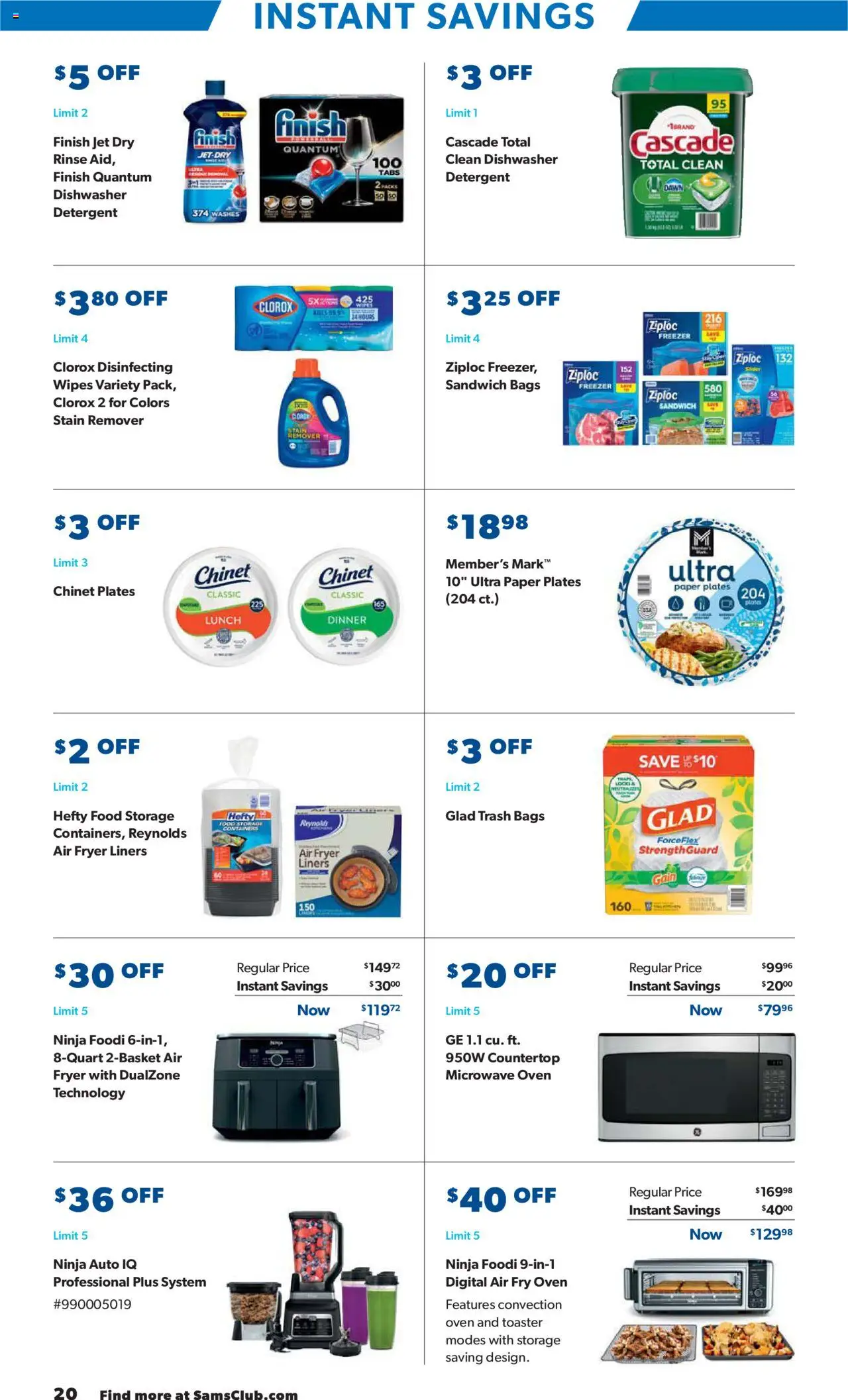 Sam's Club Instant Savings - valid from 23.07.2025 | Page: 20 | Products: Fryer, Stain remover, Oven, Microwave oven
