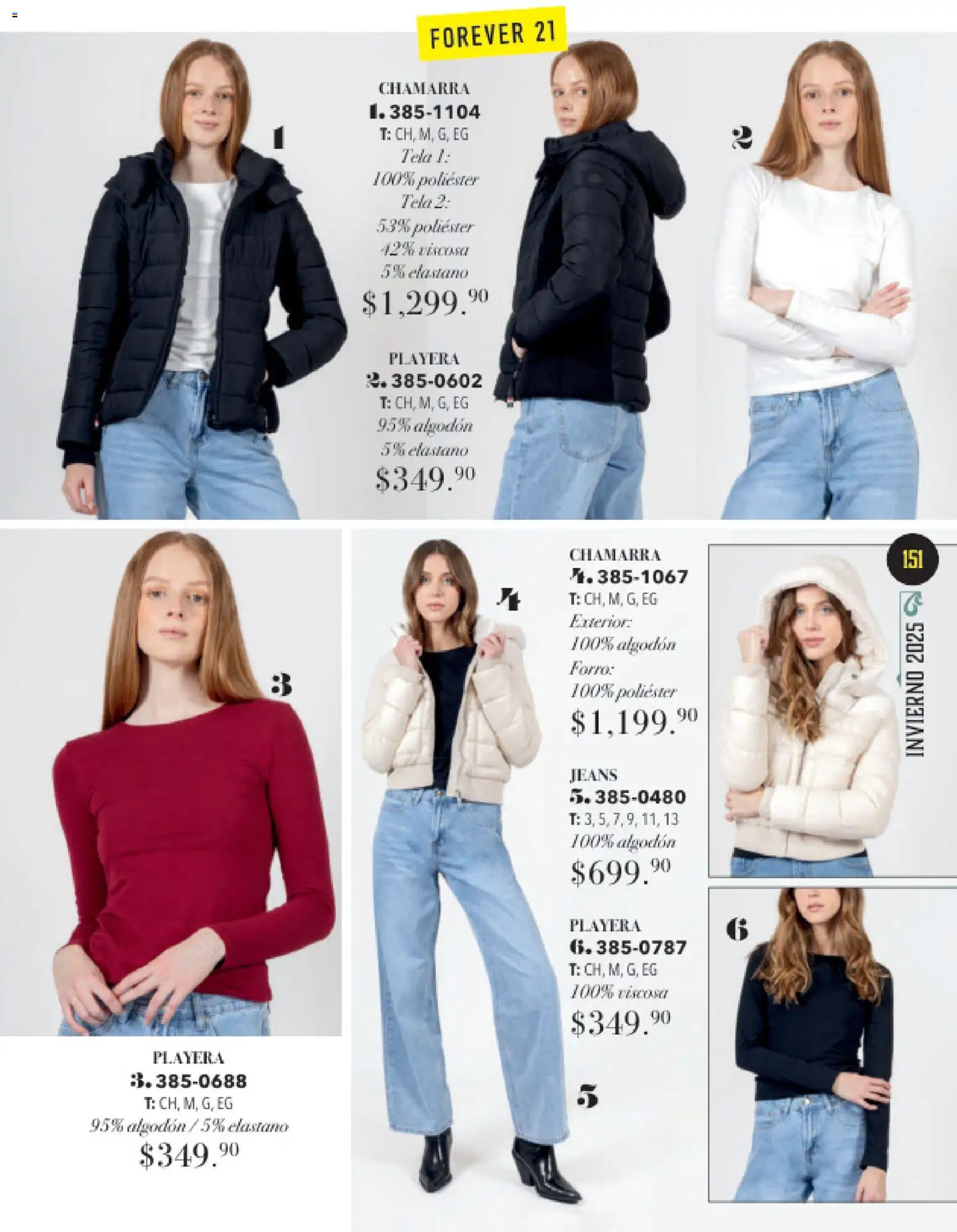 Nuevas ofertas de Andrea válidas en toda la República Mexicana desde el 26.11.2025. ¡Encuentra las mejores ofertas en Andrea catálogo Invierno! | Página: 151 | Productos: Chamarra, Algodón, Playera