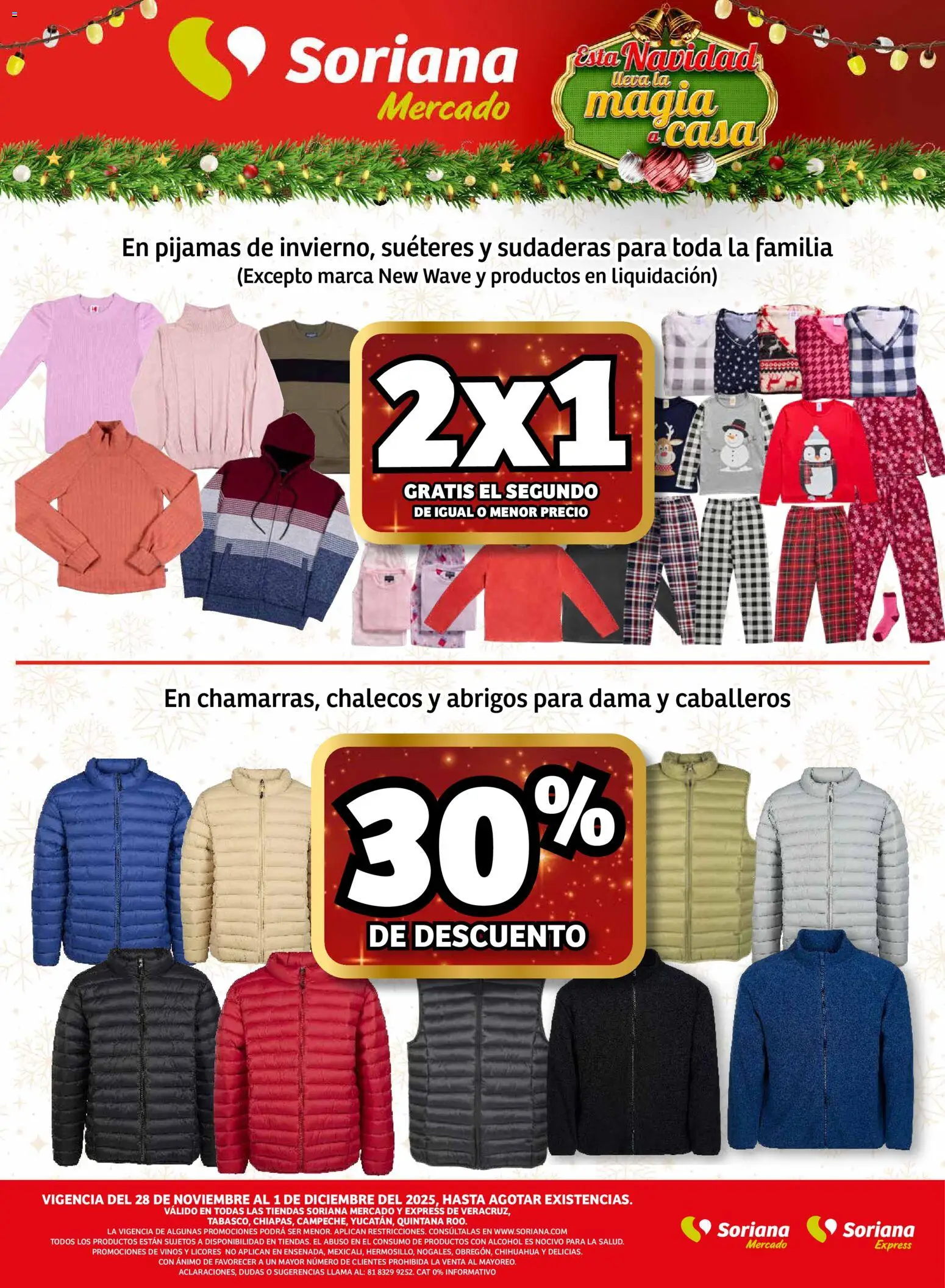 Nuevas ofertas de Soriana válidas en toda la República Mexicana desde el 28.11.2025. ¡Encuentra las mejores ofertas en Soriana - Fin de Semana Mercado: Ver, Tab, Chis, Camp, Yuc y Q. Roo! | Página: 12