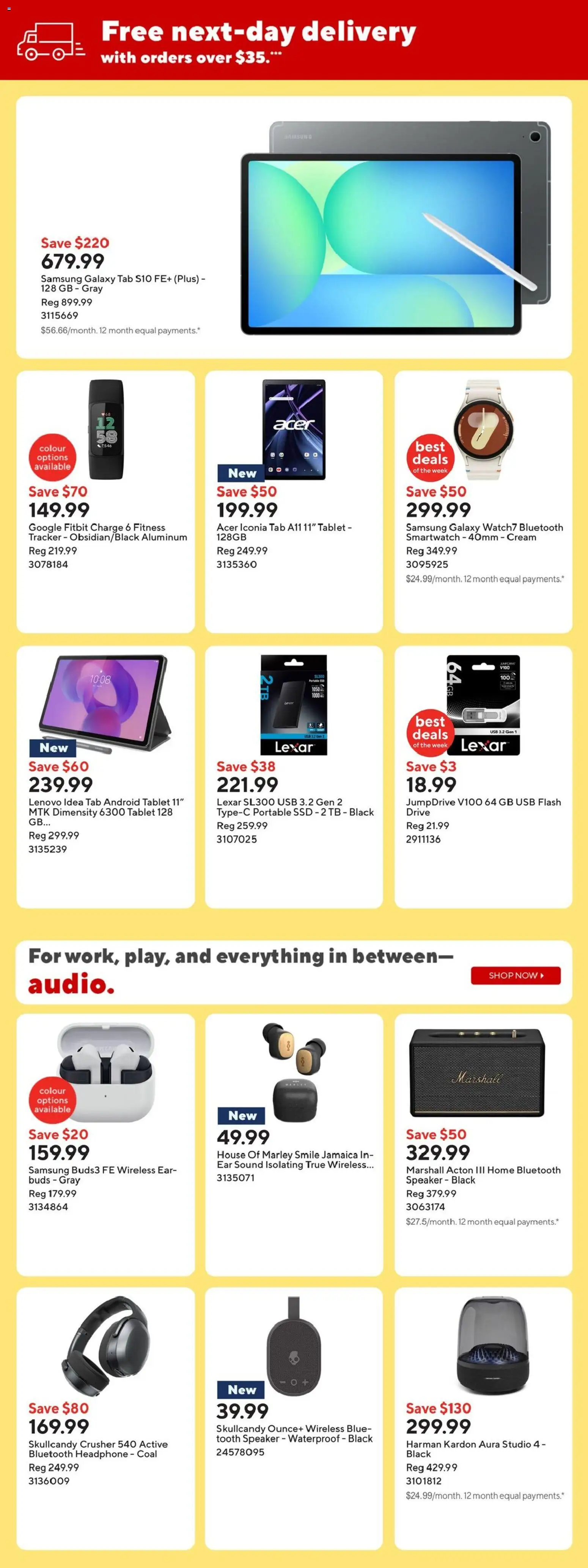 Staples flyer valid from 09.01.2026 | Page: 6 | Products: Cream, Tablet, Speaker, Smartwatch