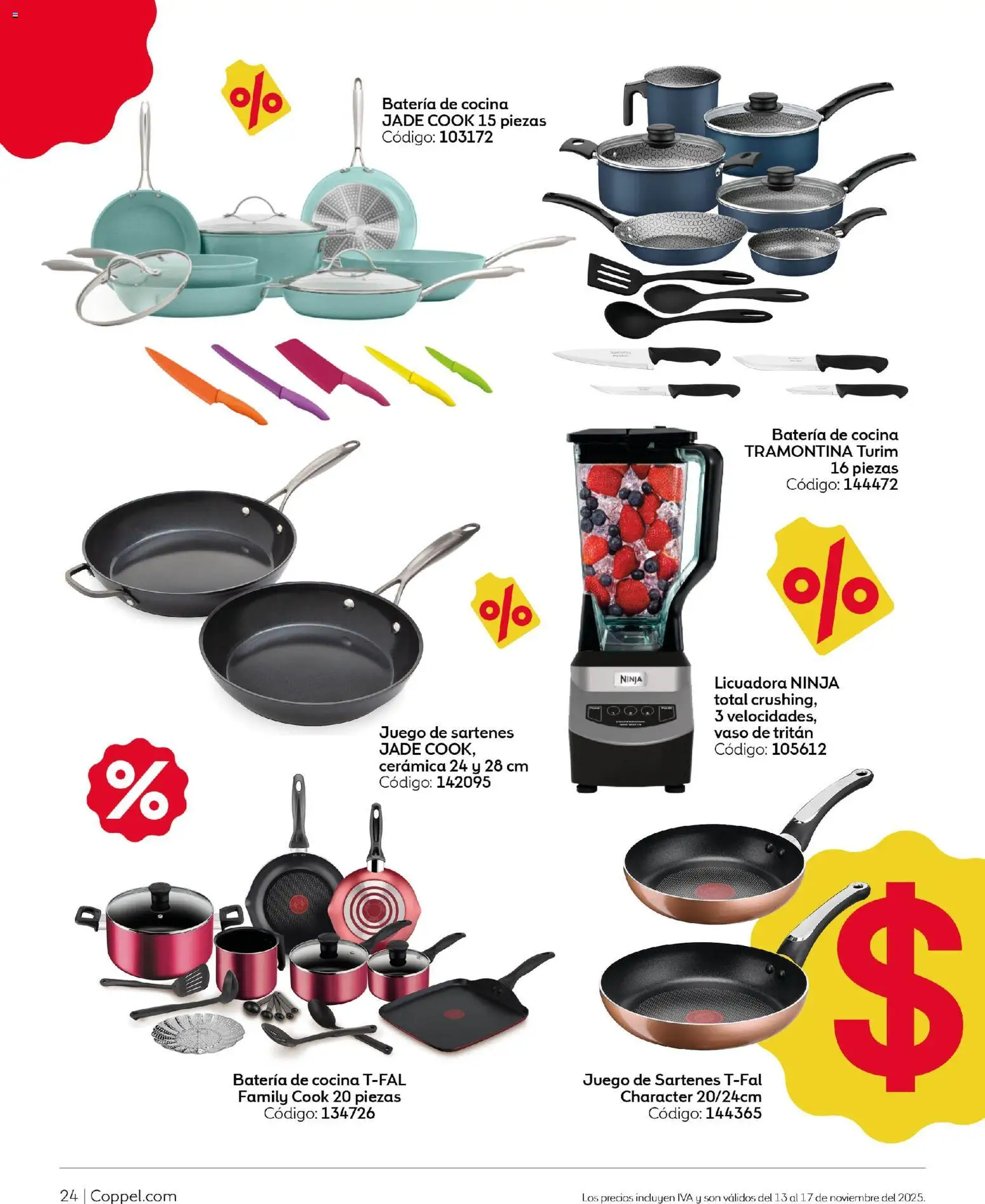 Nuevas ofertas de Coppel válidas en toda la República Mexicana desde el 13.11.2025. ¡Encuentra las mejores ofertas en Coppel Buen Fin! | Página: 25 | Productos: Licuadora, Juego, Cocina, Batería