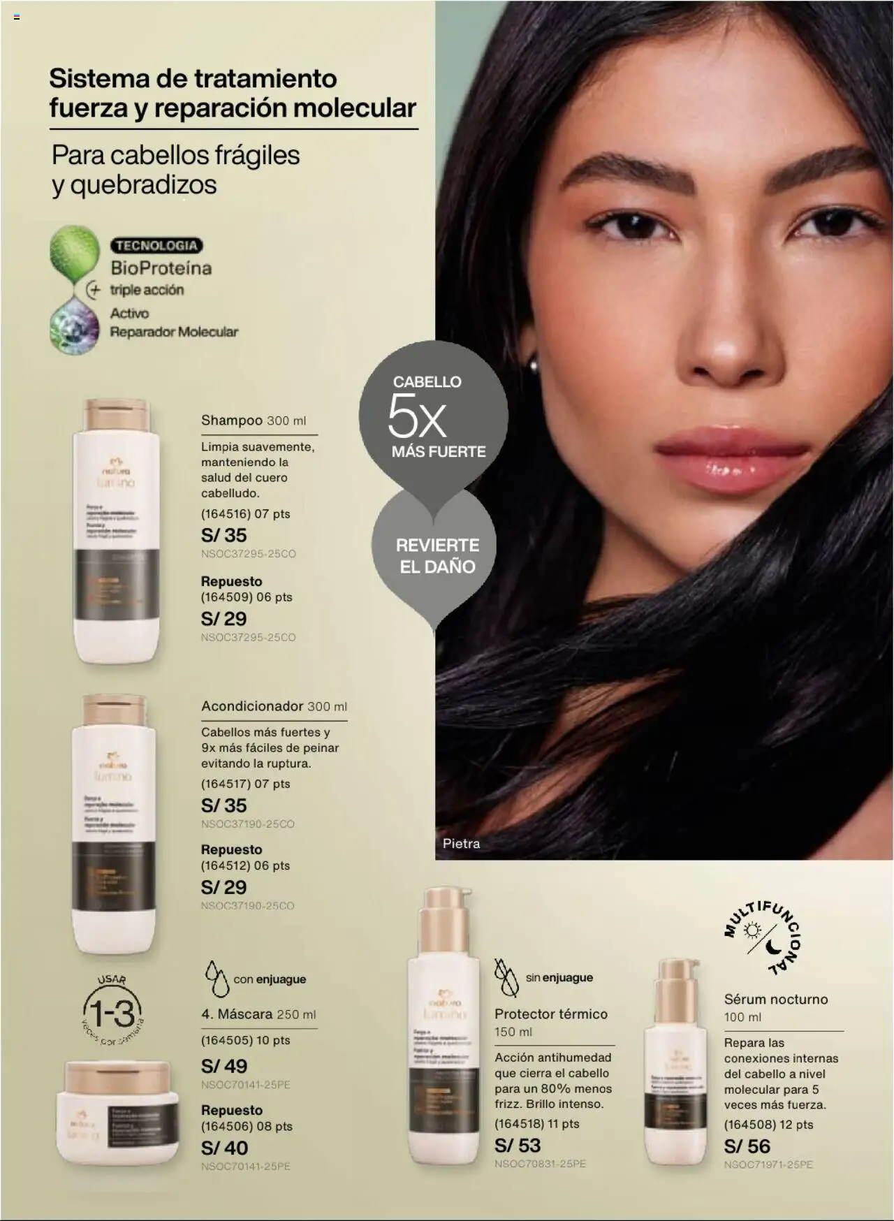 Catálogo Natura válido desde 12.10.2025 | Página: 136 | Productos: Máscara, Shampoo, Acondicionador