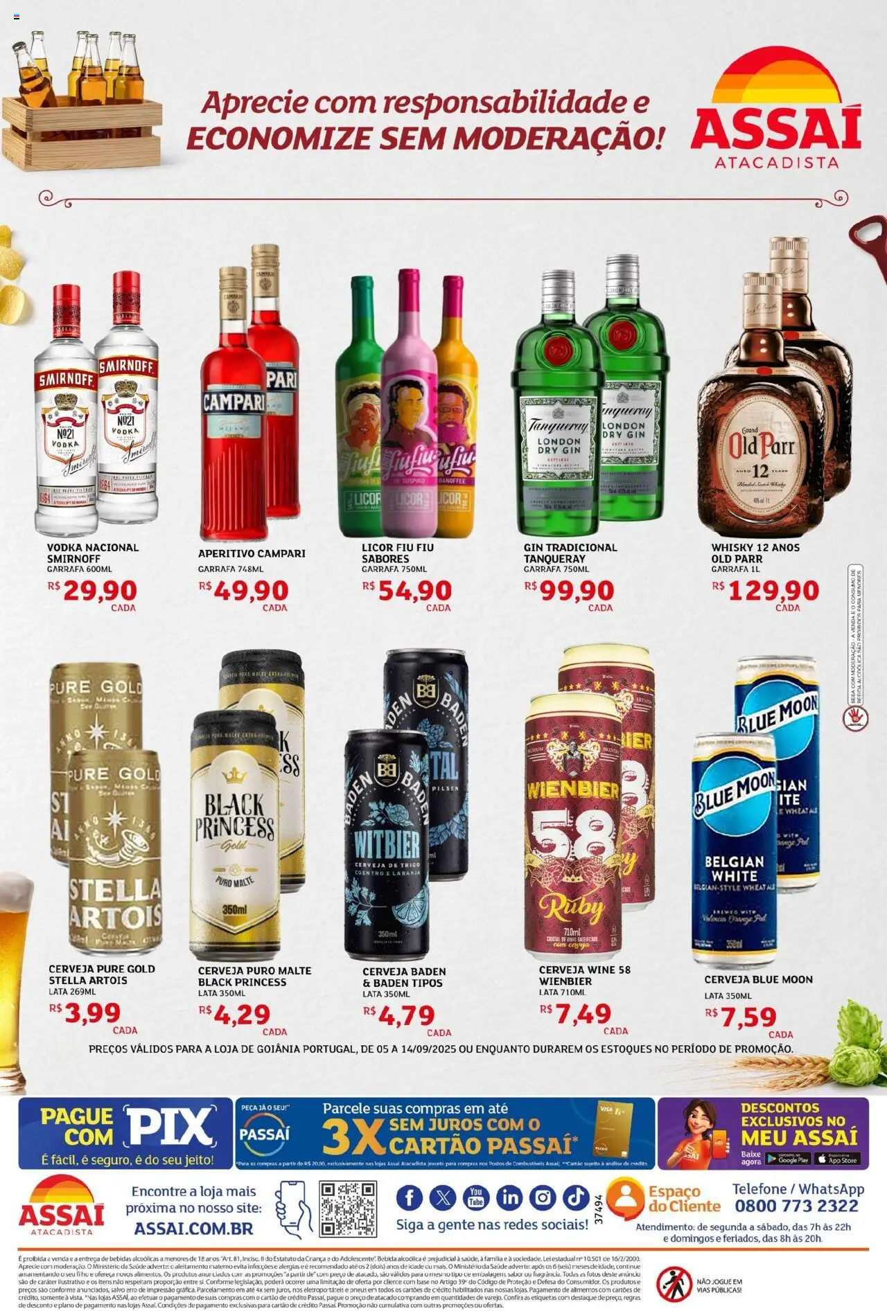 Assaí Atacadista Folheto - válido de 05.09.2025 | Página: 2 | Produtos: Pneus, Base, Vodka, Campari