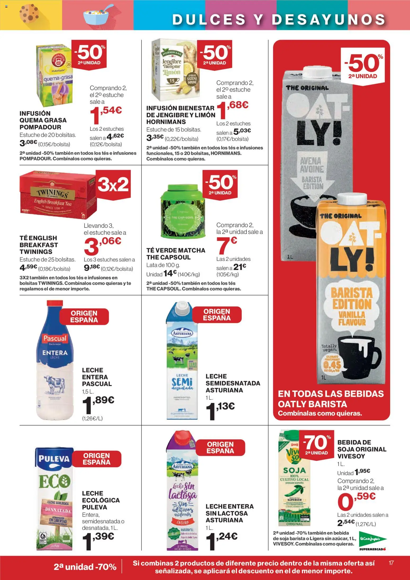 Nuevas ofertas de El Corte Inglés válidas en toda la República Mexicana desde el 29.01.2026. ¡Encuentra las mejores ofertas en El Corte Inglés catálogo! | Página: 17 | Productos: Limón, Leche, Estuche, Té