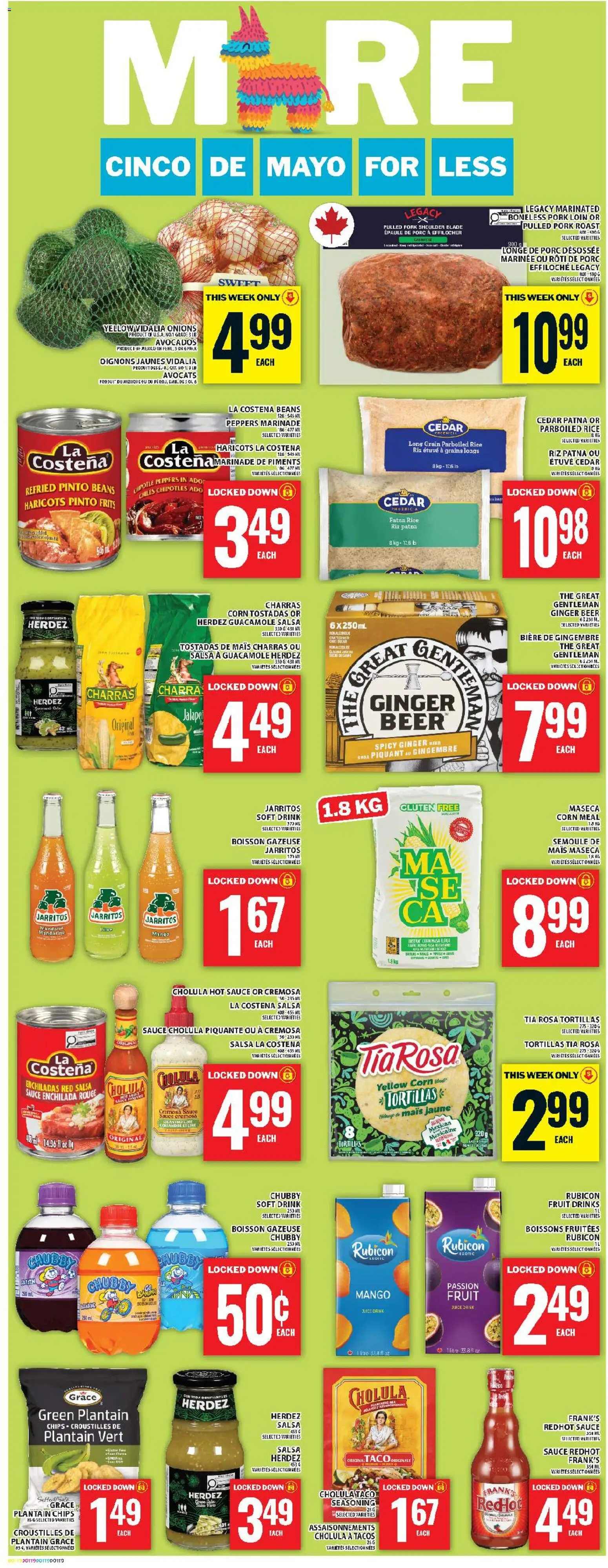 Food Basics flyer valid from 23.04.2026 | Page: 11 | Products: Rice, Juice, Beer, Pork