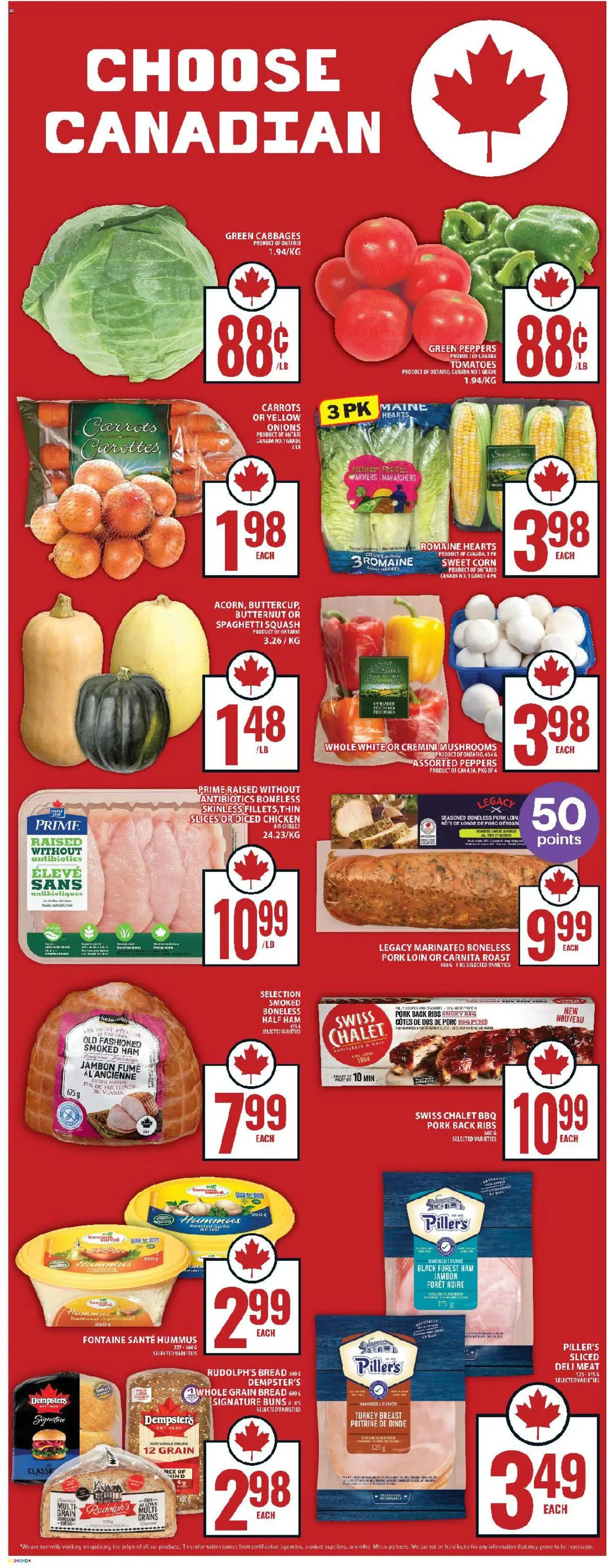 Food Basics flyer valid from 18.09.2025 | Page: 11 | Products: Turkey, Ham, Pork, Tomatoes