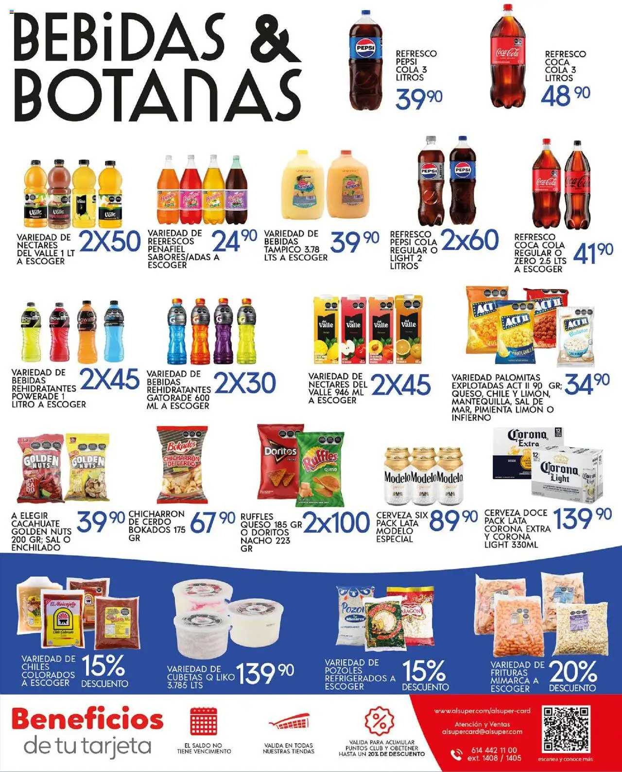 Nuevas ofertas de Alsuper válidas en toda la República Mexicana desde el 23.09.2025. ¡Encuentra las mejores ofertas en Alsuper - Folleto Durango! | Página: 7 | Productos: Refresco, Sal, Pimienta, Cerveza