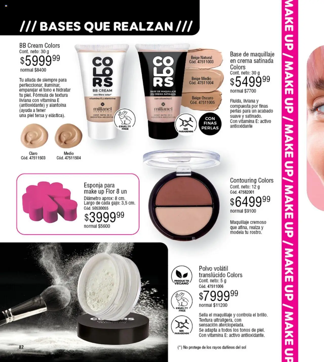 Millanel catálogo │ válido desde el 18.08.2025 | Página: 82 | Productos: Base de maquillaje, Maquillaje, Polvo, Crema