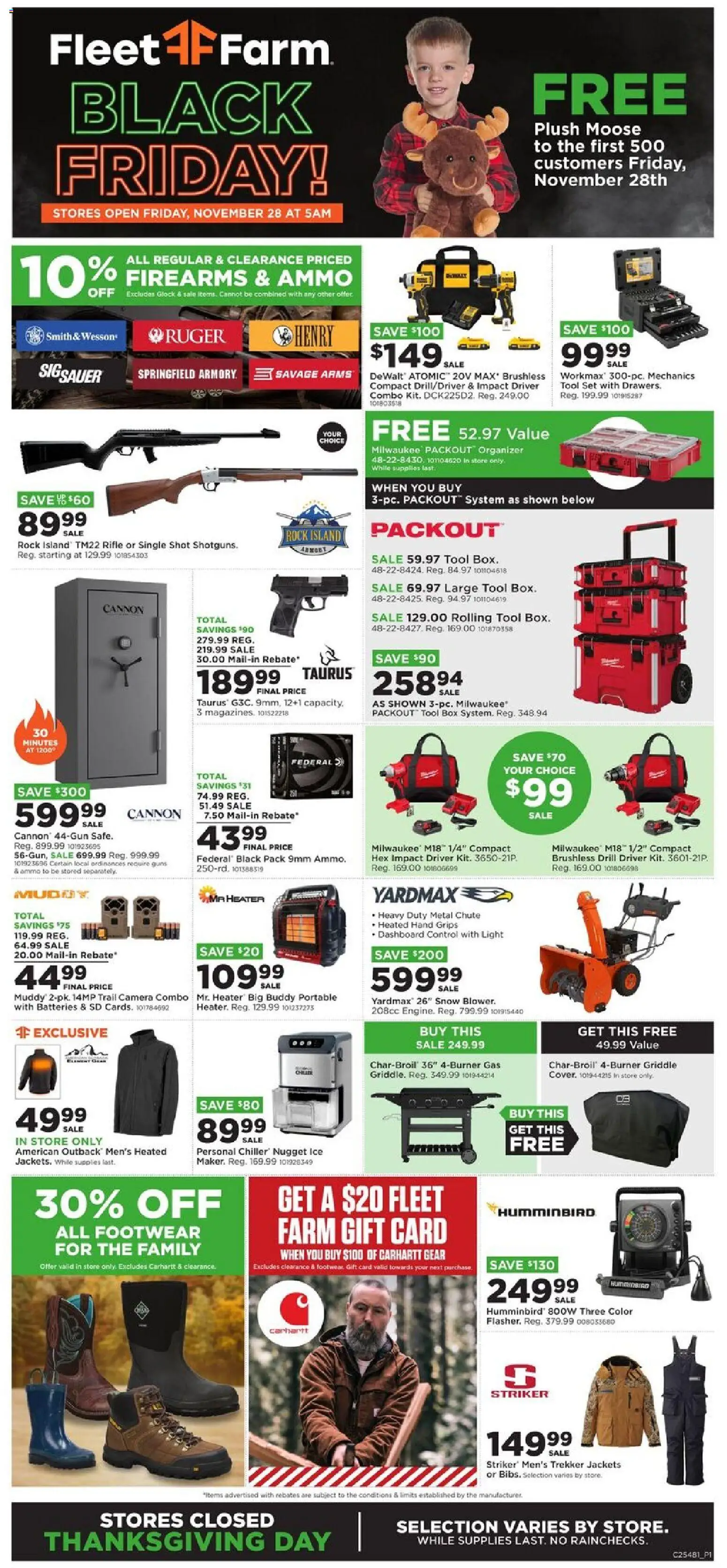Mills Fleet Farm Black Friday - valid from 26.11.2025 | Page: 1 | Products: Griddle, Camera, Ammo, Trail Camera