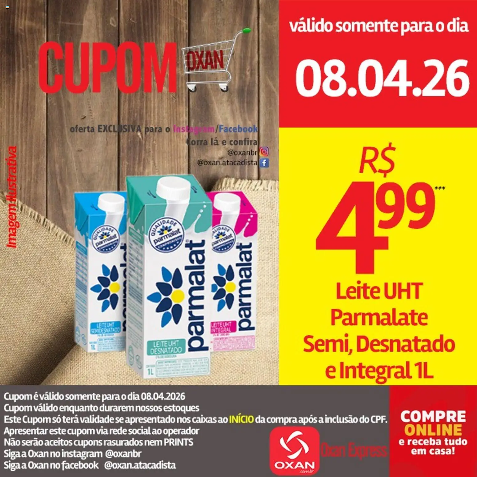 Oxan Atacadista Folheto - válido de 08.04.2026 | Página: 18 | Produtos: Leite