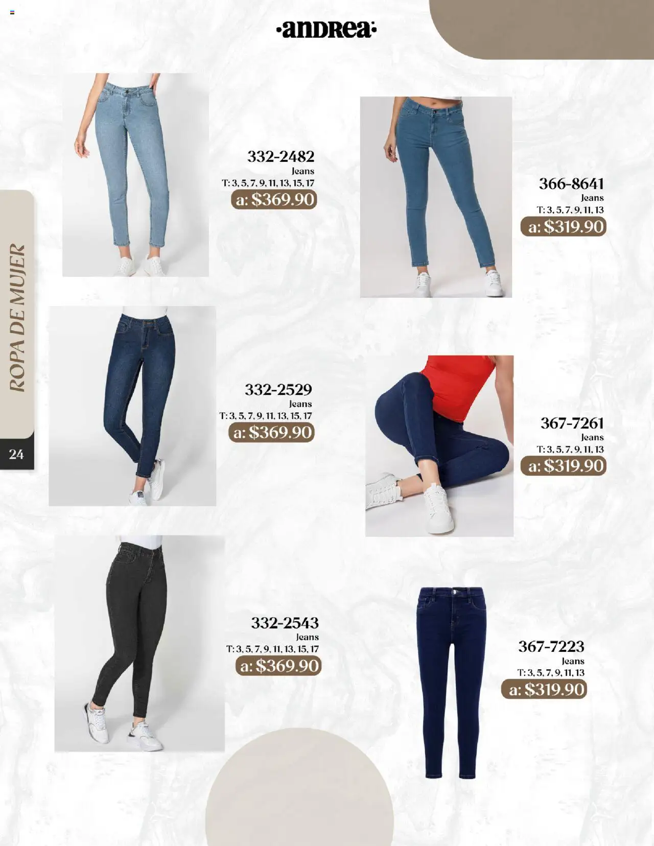 Nuevas ofertas de Andrea válidas en toda la República Mexicana desde el 24.08.2025. ¡Encuentra las mejores ofertas en Andrea - Catálogo Esenciales de Otoño! | Página: 24 | Productos: Ropa