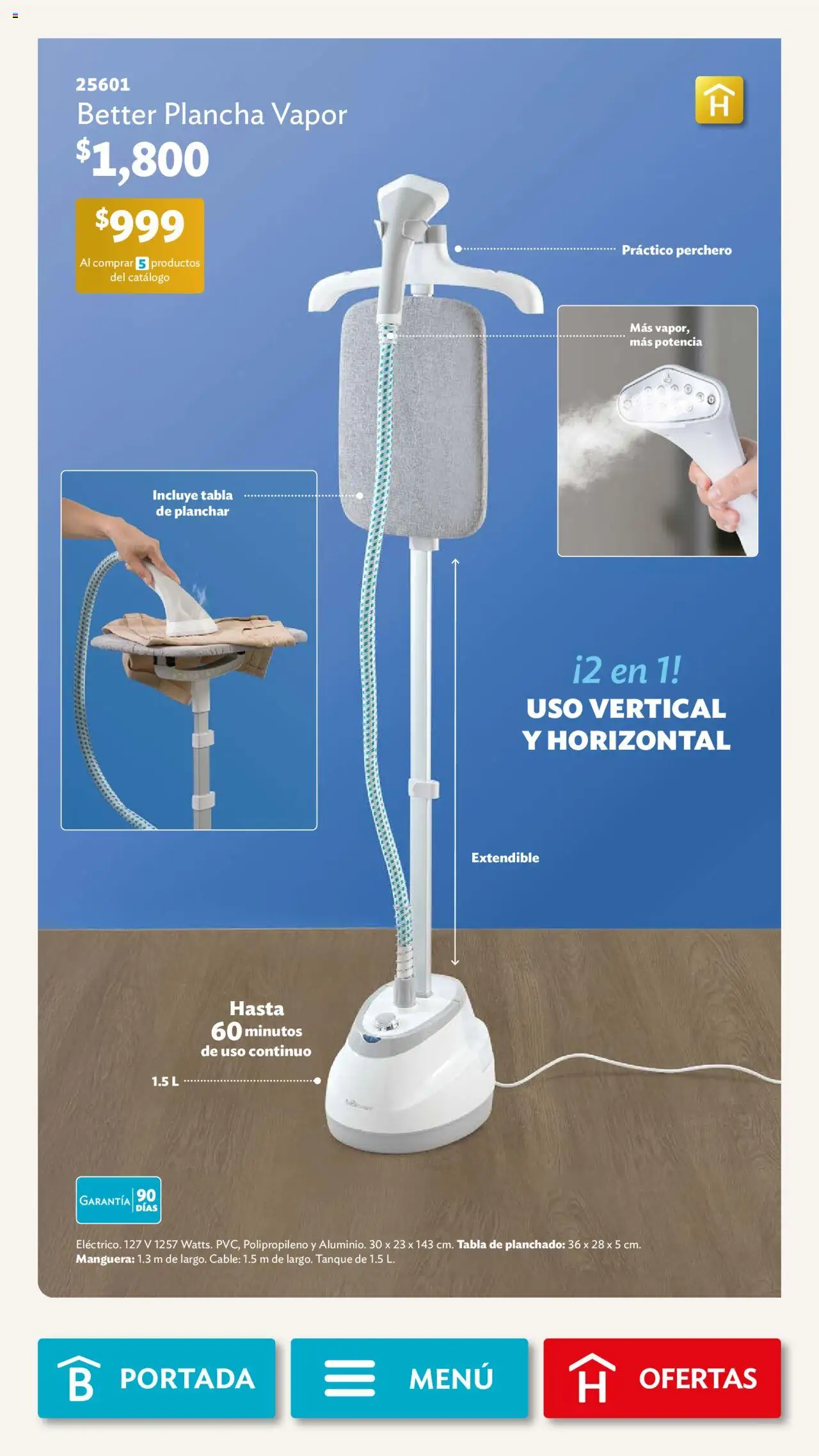 Nuevas ofertas de Betterware válidas en toda la República Mexicana desde el 29.09.2025. ¡Encuentra las mejores ofertas en Betterware - Campaña 10 2025! | Página: 97 | Productos: Manguera, Cable, Plancha, Perchero