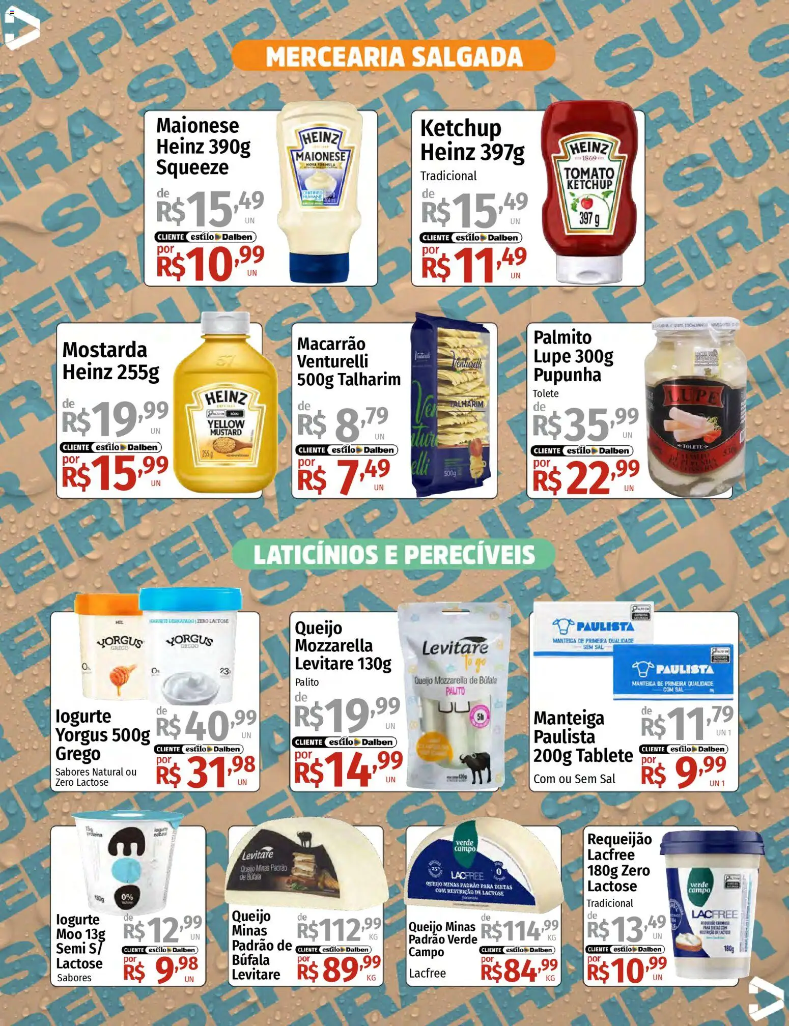 Supermercado Dalben Folheto - válido de 30.03.2026 | Página: 3 | Produtos: Pupunha, Talharim, Ketchup, Maionese